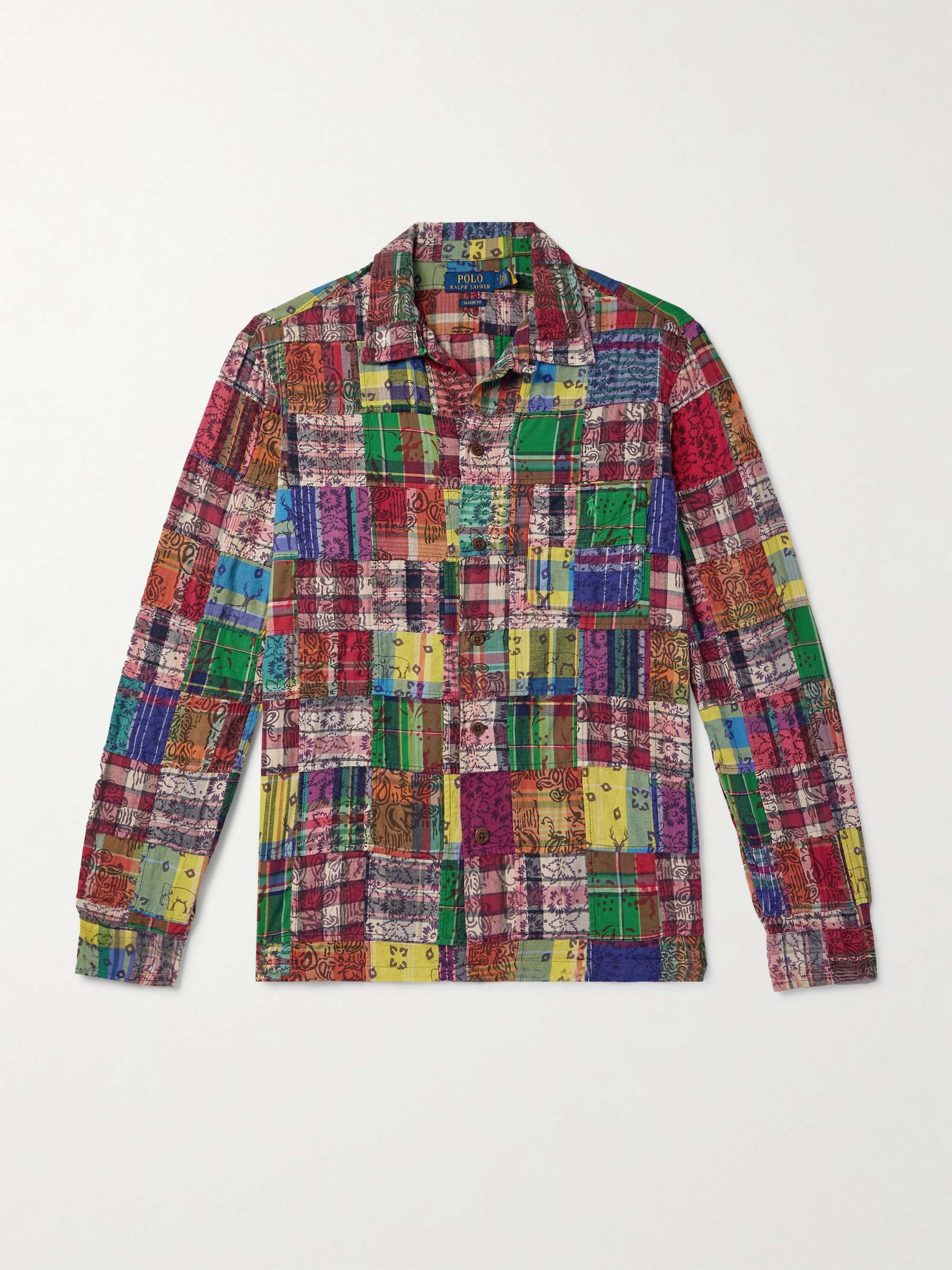 Patchwork Printed Cotton-Madras Shirt view