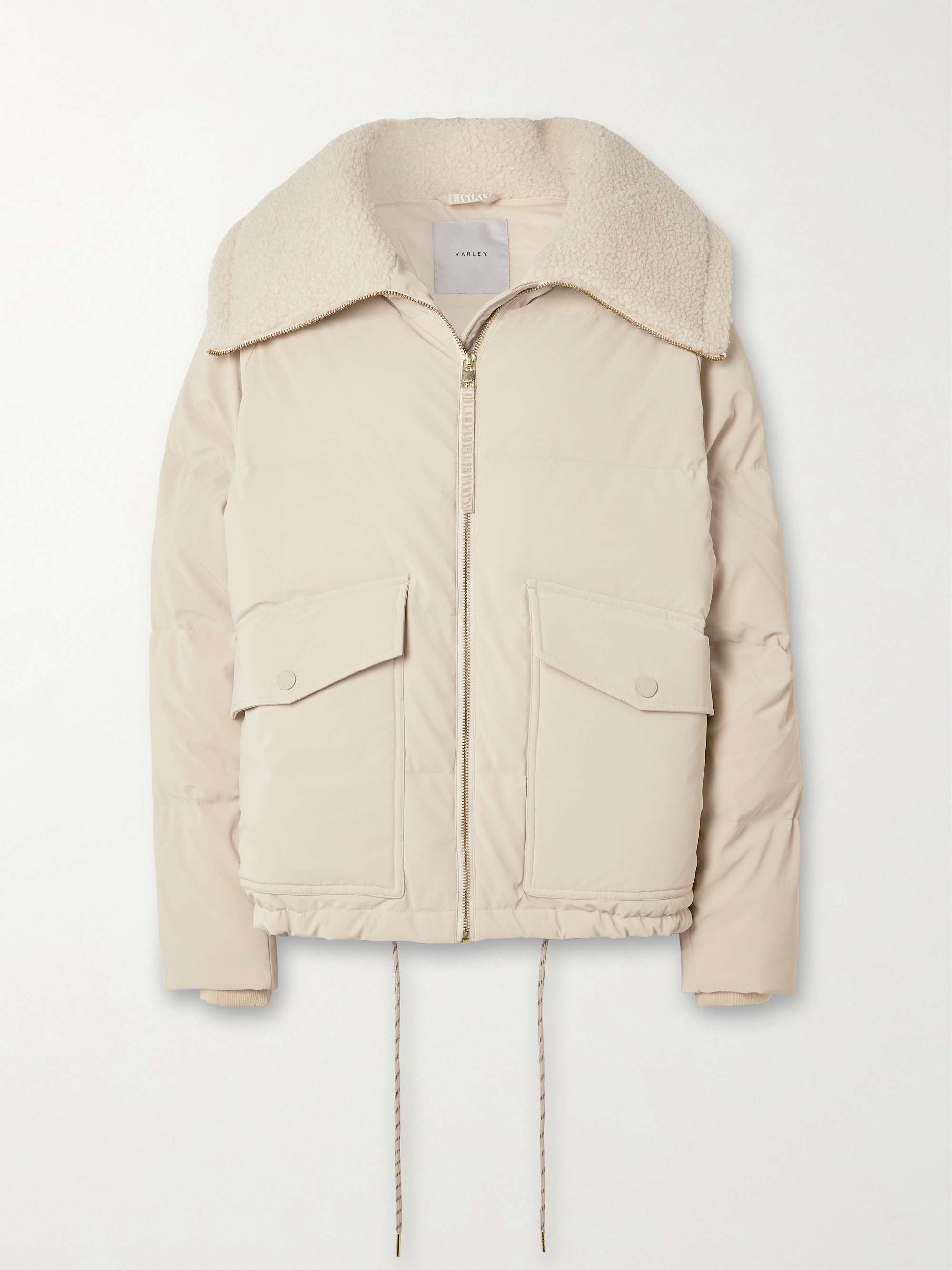 Roseville faux shearling-trimmed faux nubuck down jacket view