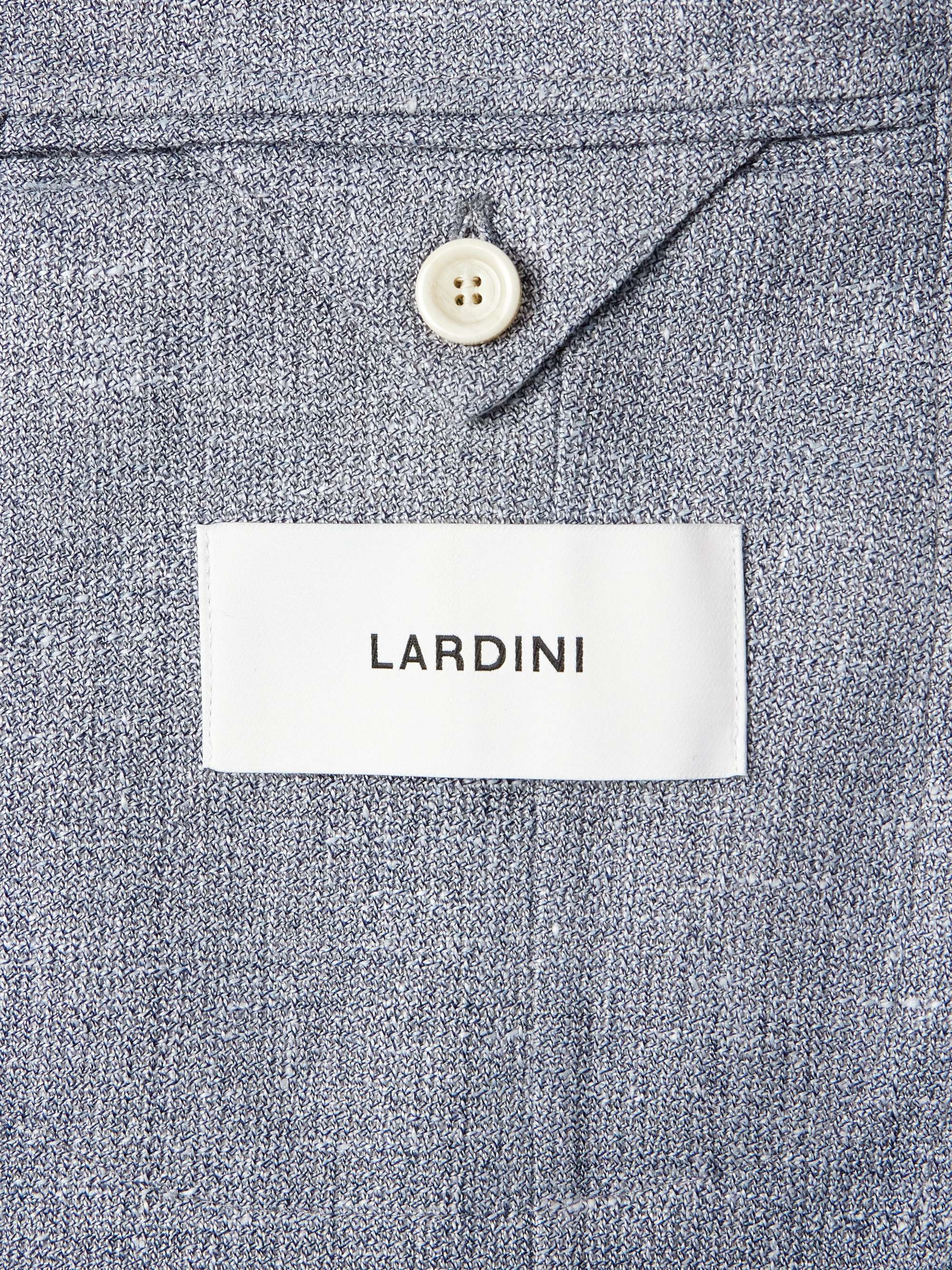 Linen and Wool-Blend Crepe Blazer view