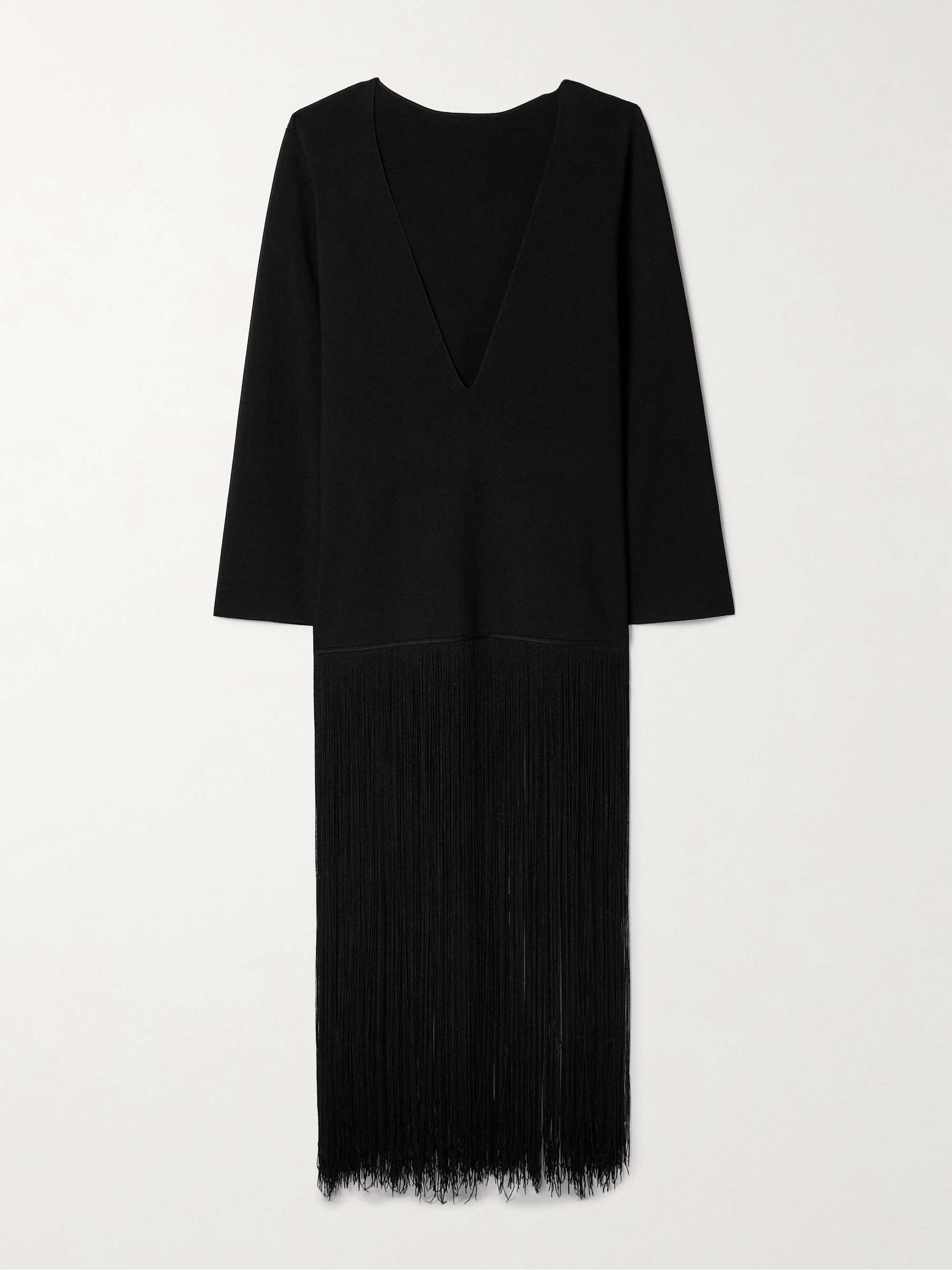 Paley fringed ribbed-knit gown view