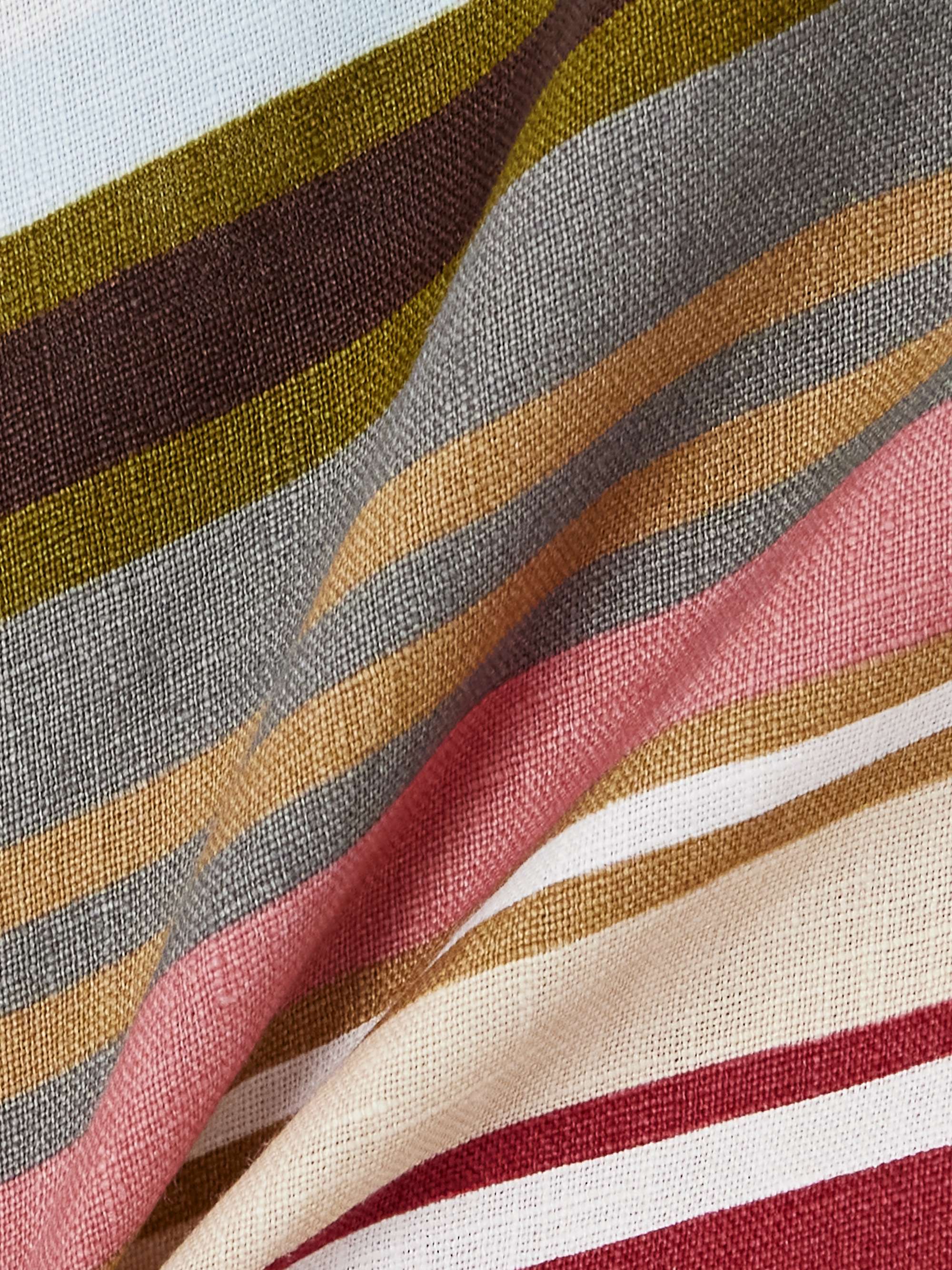 Elise striped linen midi skirt view