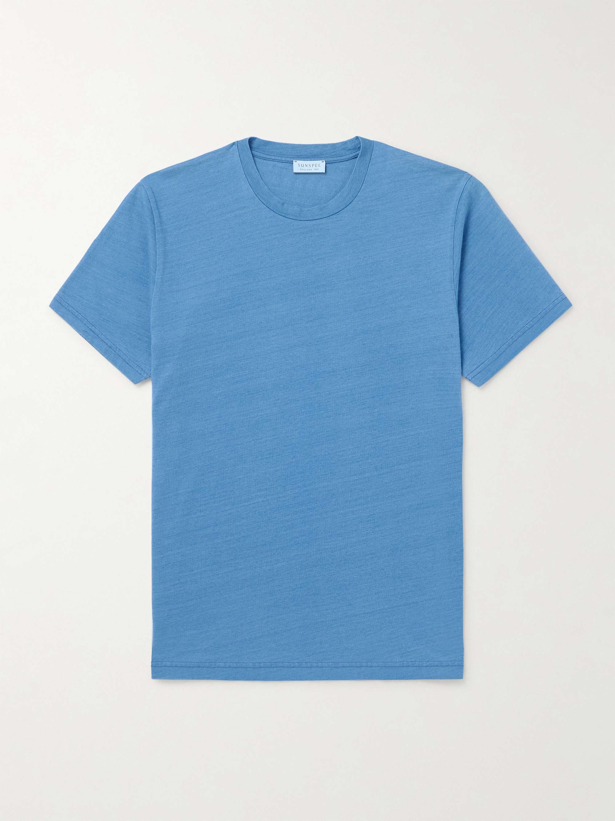 Indigo-Dyed Organic Cotton-Jersey T-Shirt view