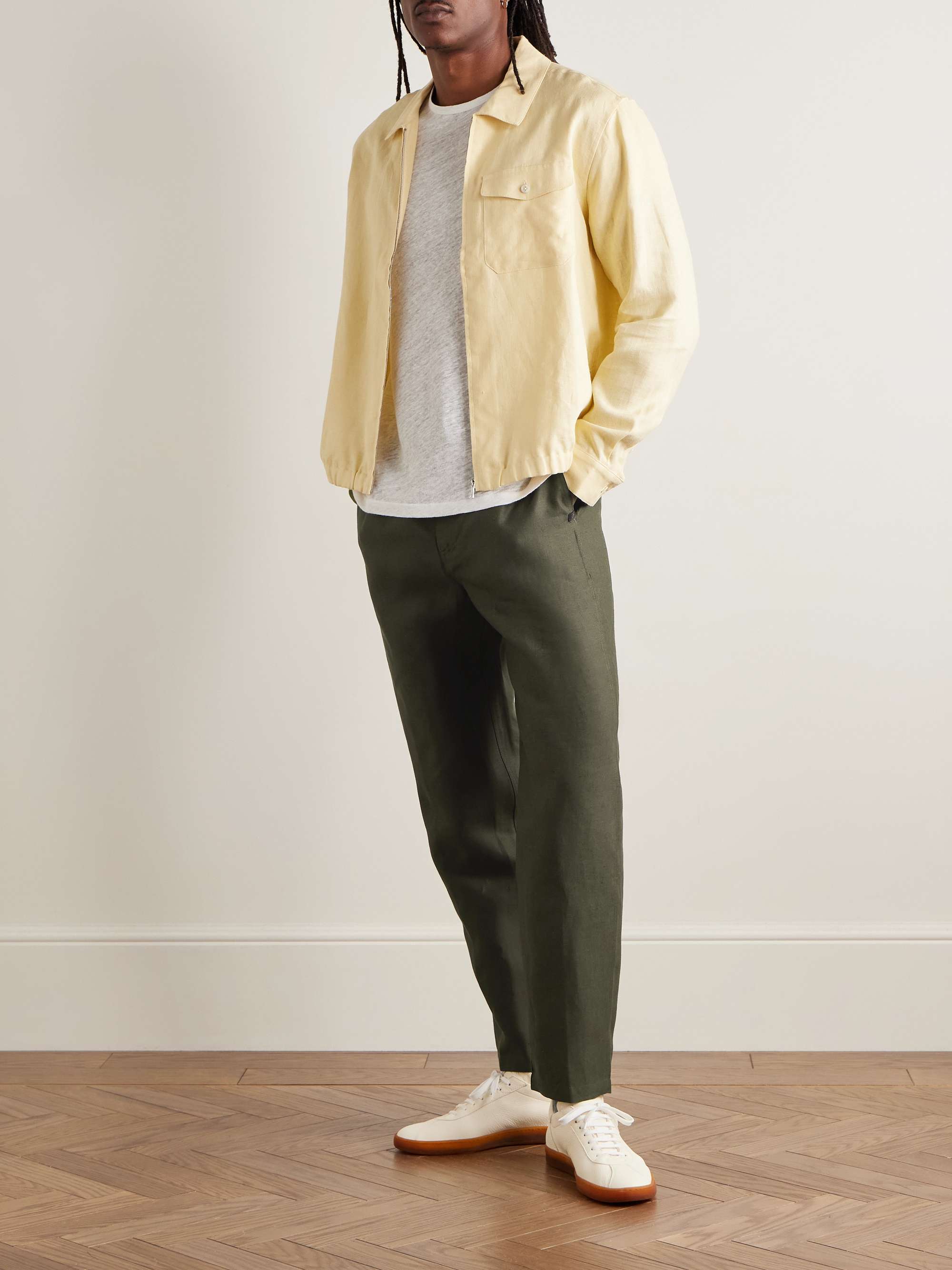 Sydney Slim-Fit Linen Drawstring Trousers view