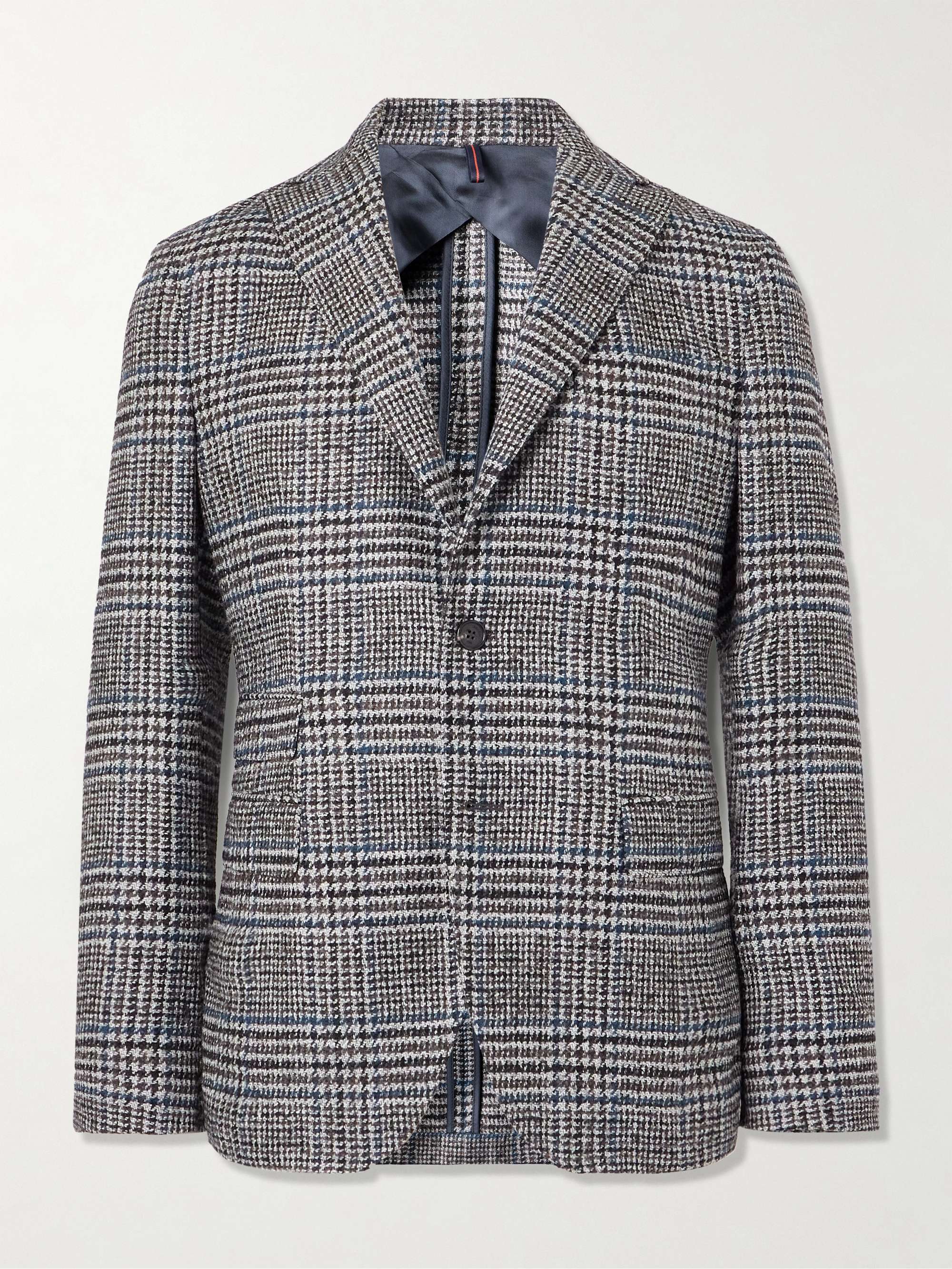 Montedoro Checked Wool-Blend Blazer view