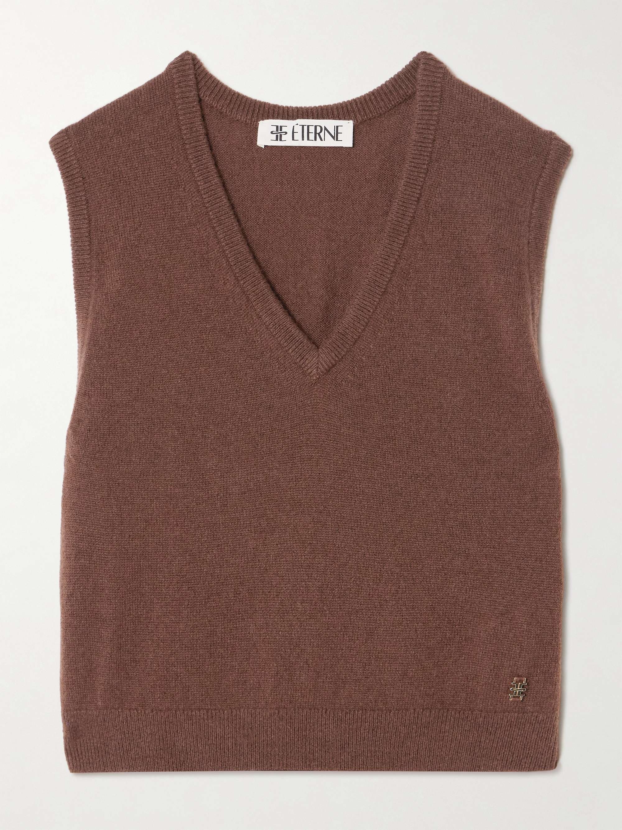 Lenny cropped embellished cashmere vest view