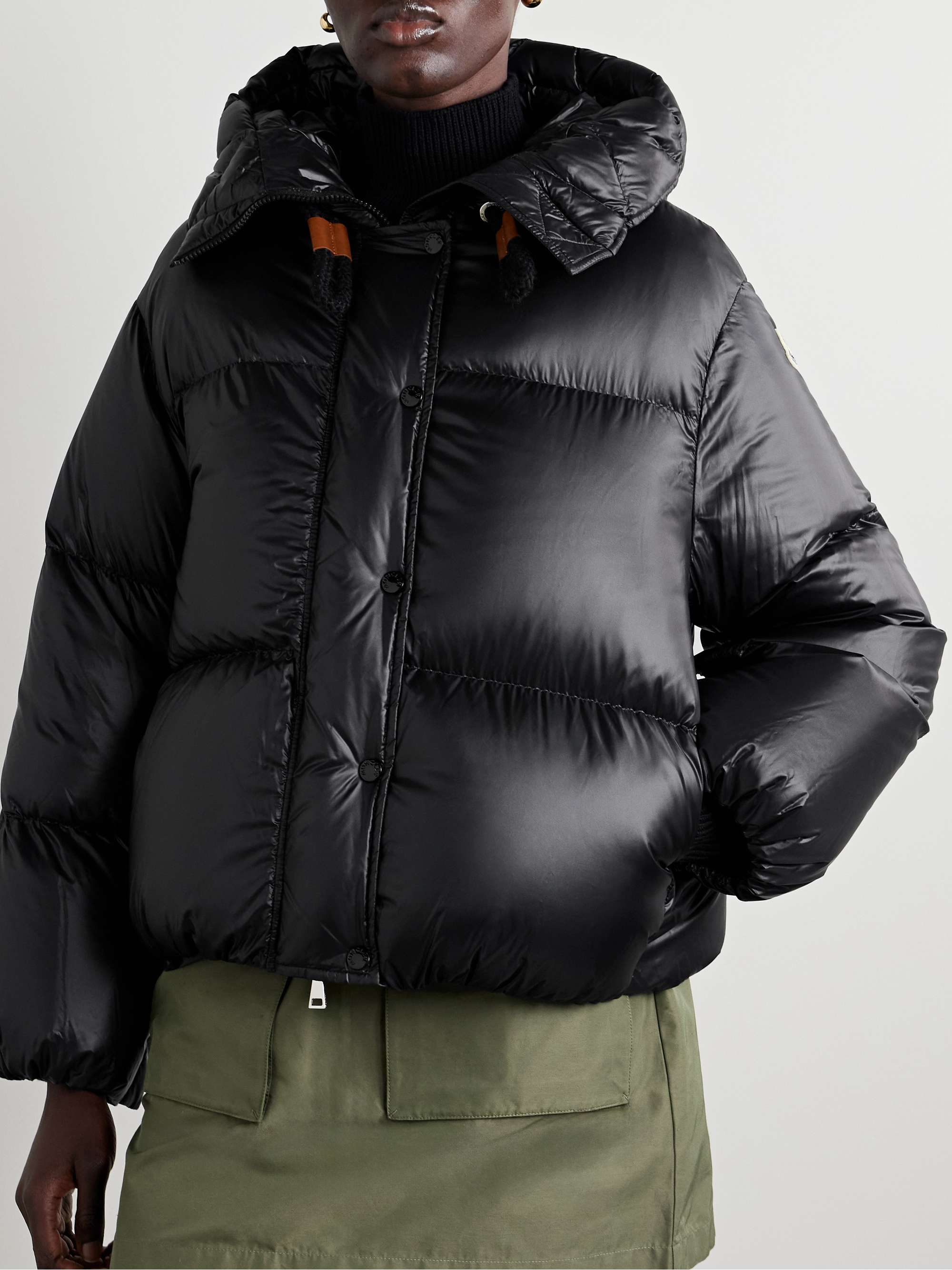 Borey hooded padded quilted shell down jacket view