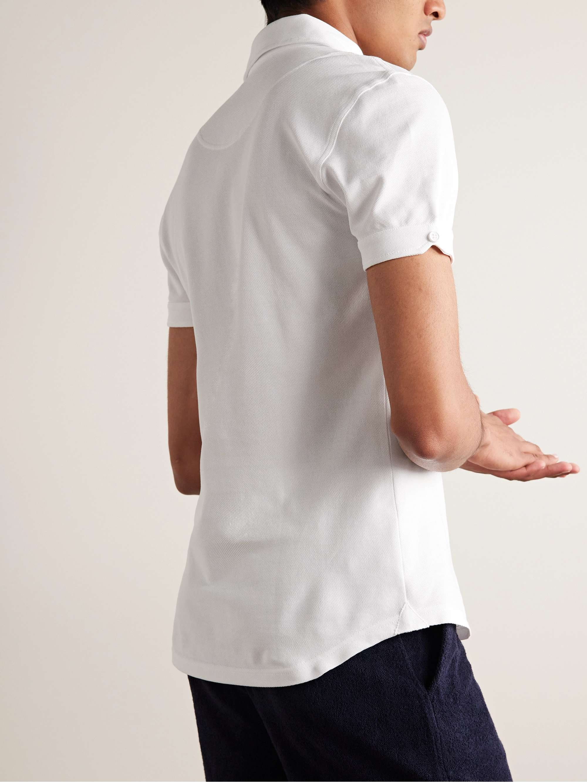 Sebastian Slim-Fit Cotton-Piqué Polo Shirt view