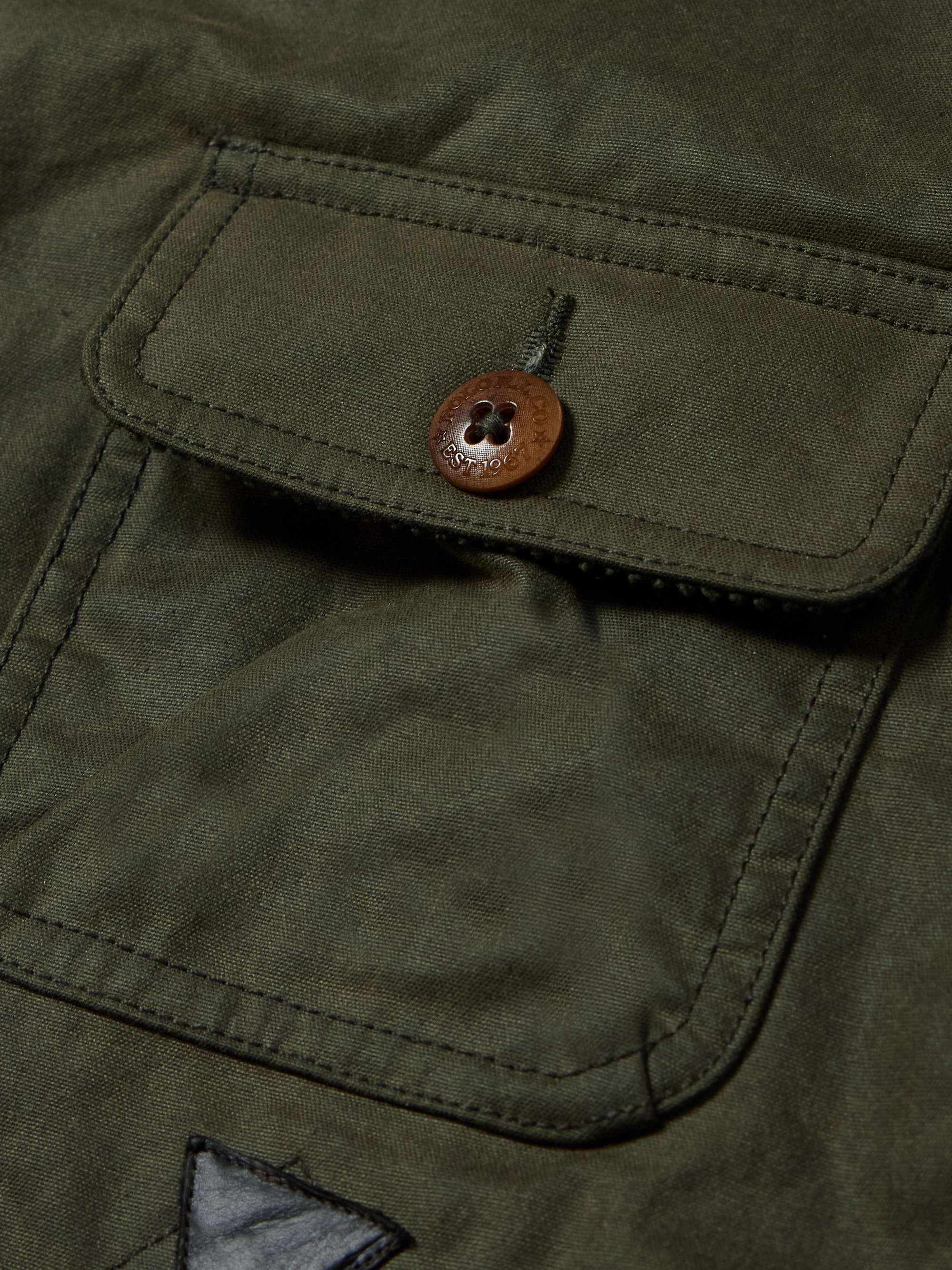 Polo Country Corduroy and Leather-Trimmed Waxed Cotton-Canvas Field Jacket view