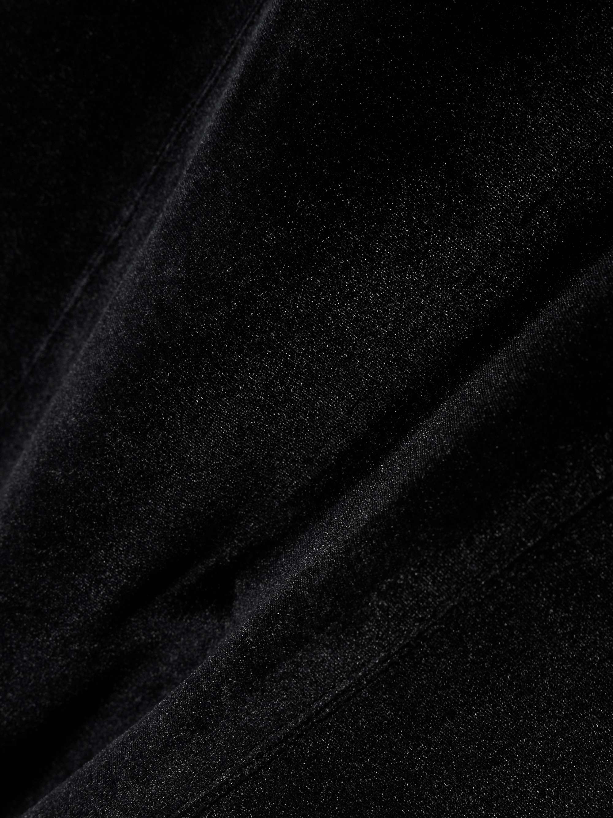 Strapless velvet gown view