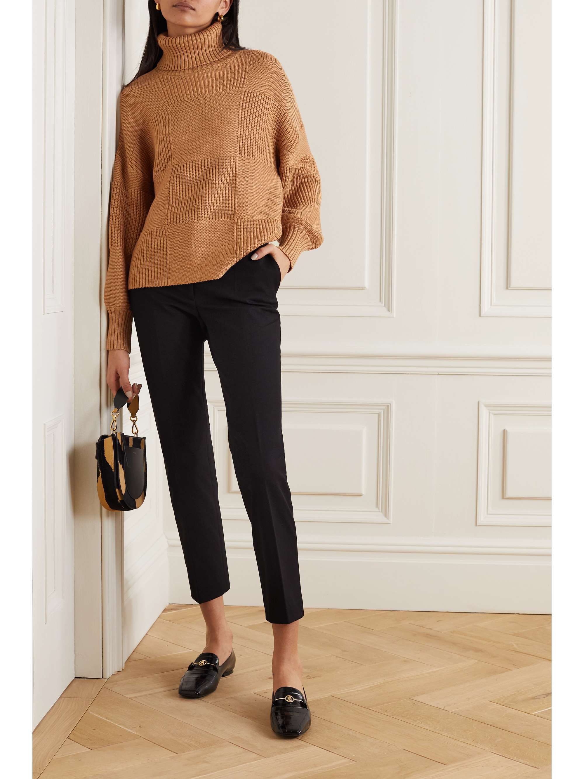 Coleman gabardine slim-leg pants view