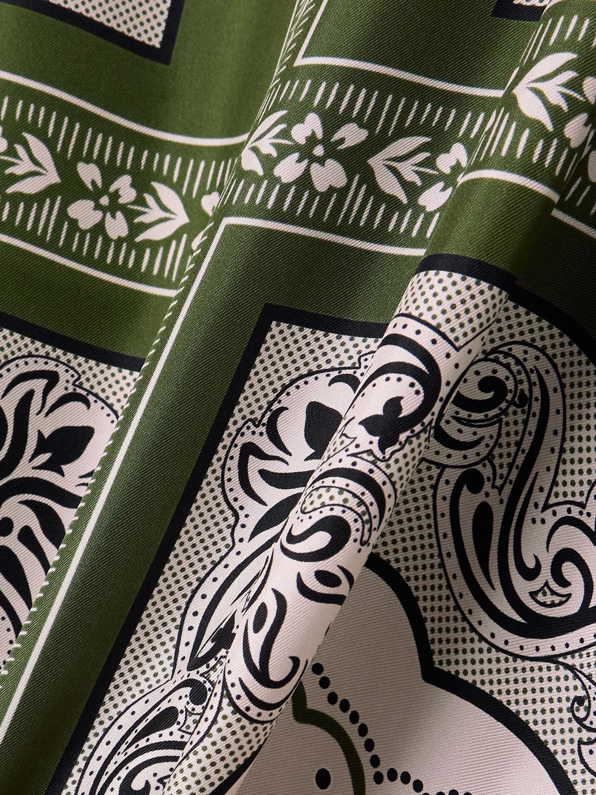 Printed silk-satin twill kaftan view