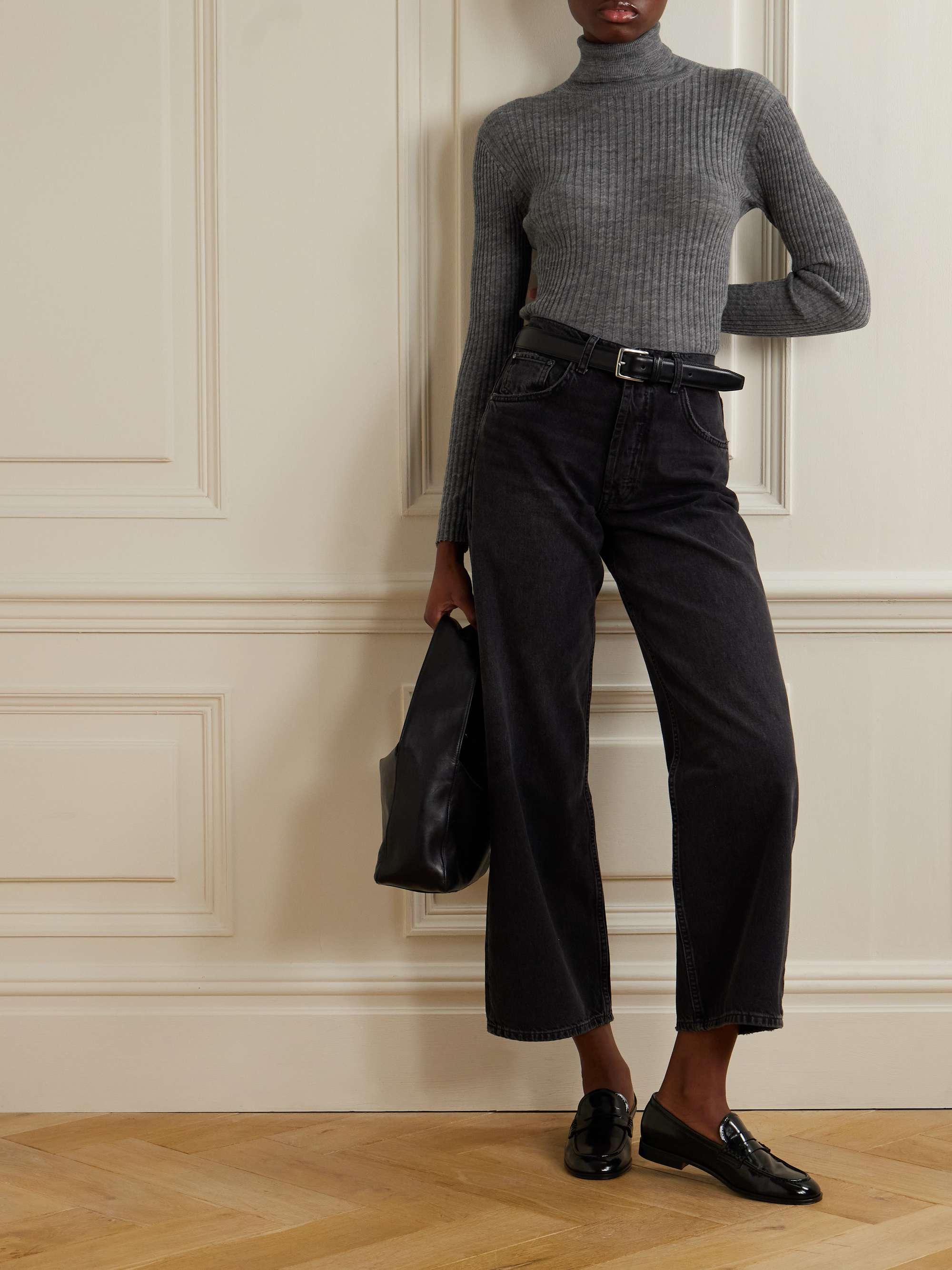 Kyle ribbed wool-blend turtleneck sweater view