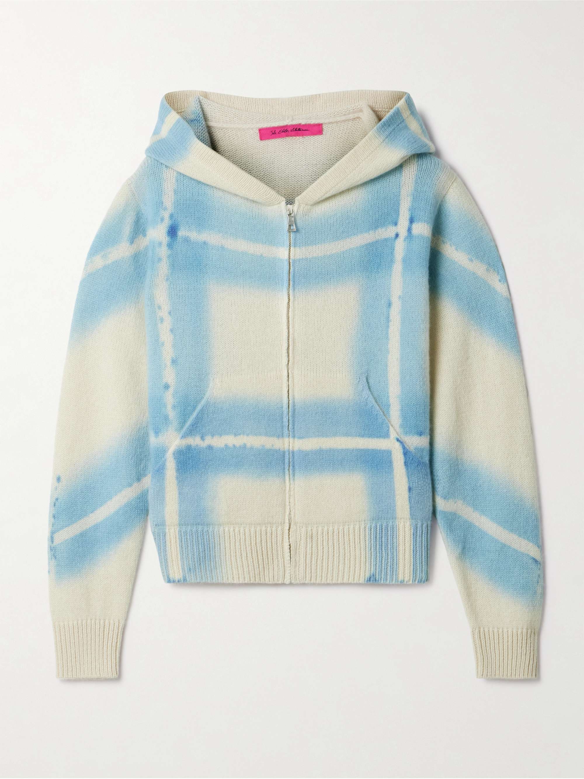 Tie-dyed cashmere hoodie view