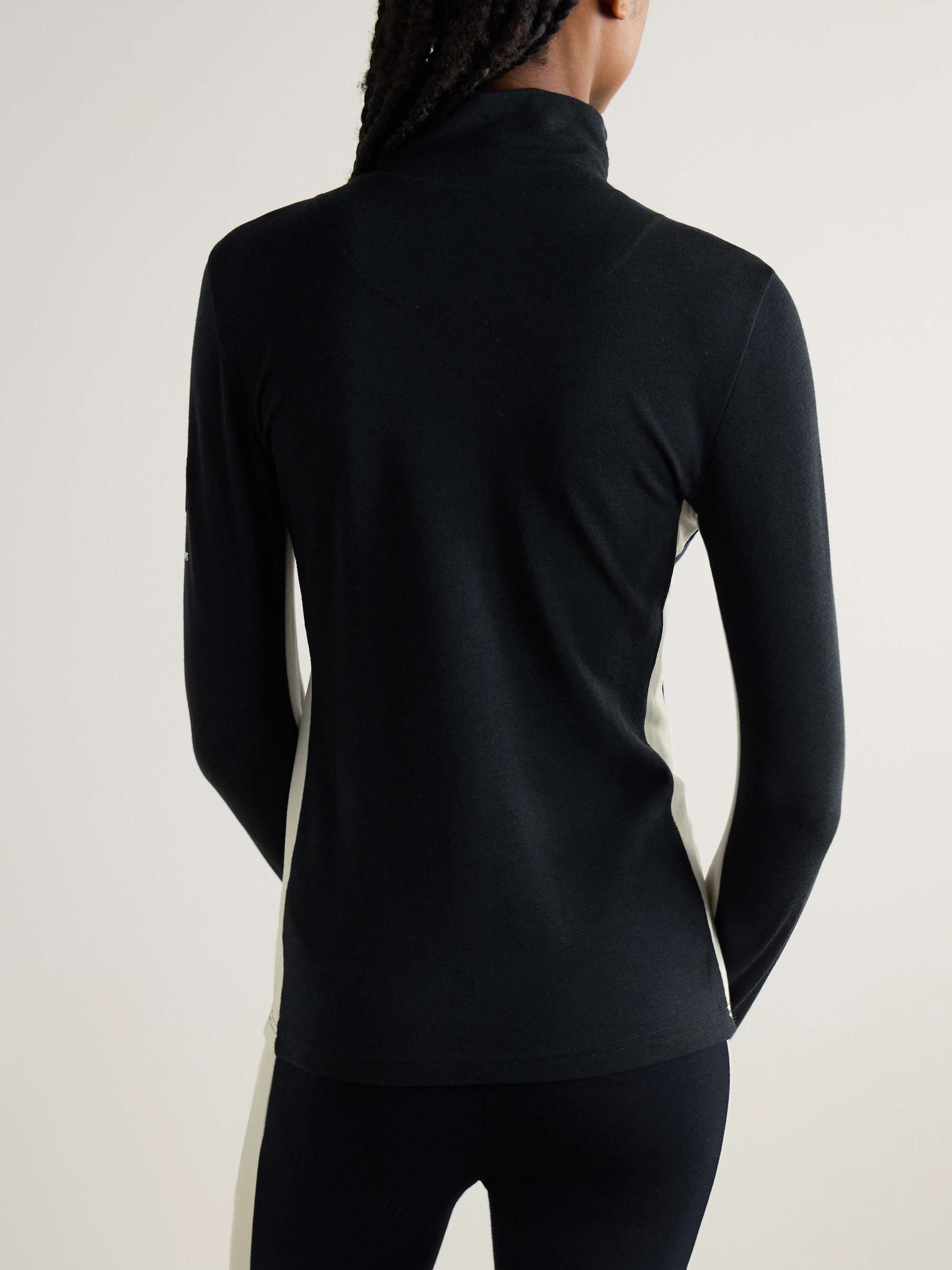 Voss merino wool-blend piqué ski top view