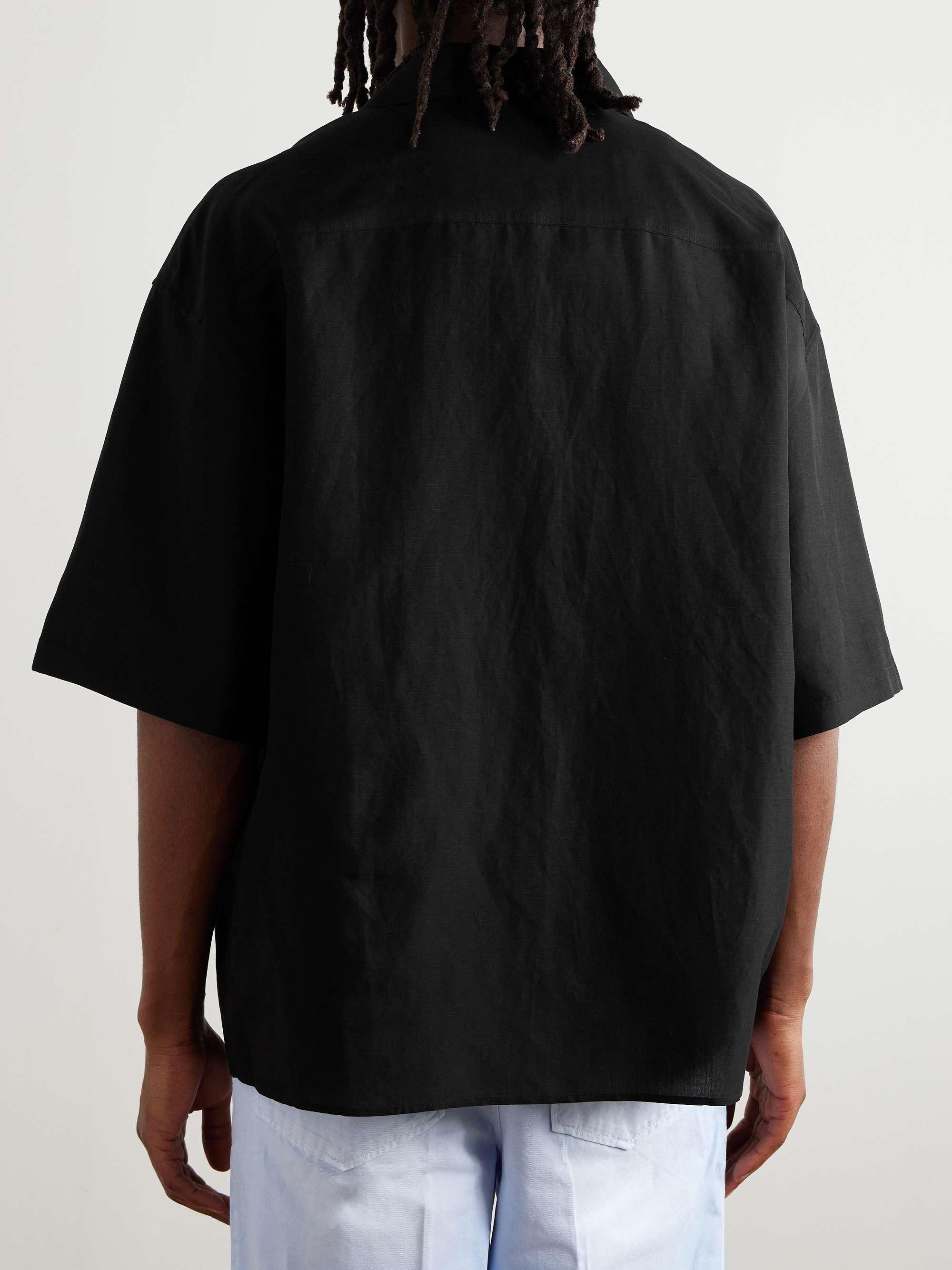 + Paula's Ibiza Convertible-Collar Logo-Appliquéd Woven Shirt view