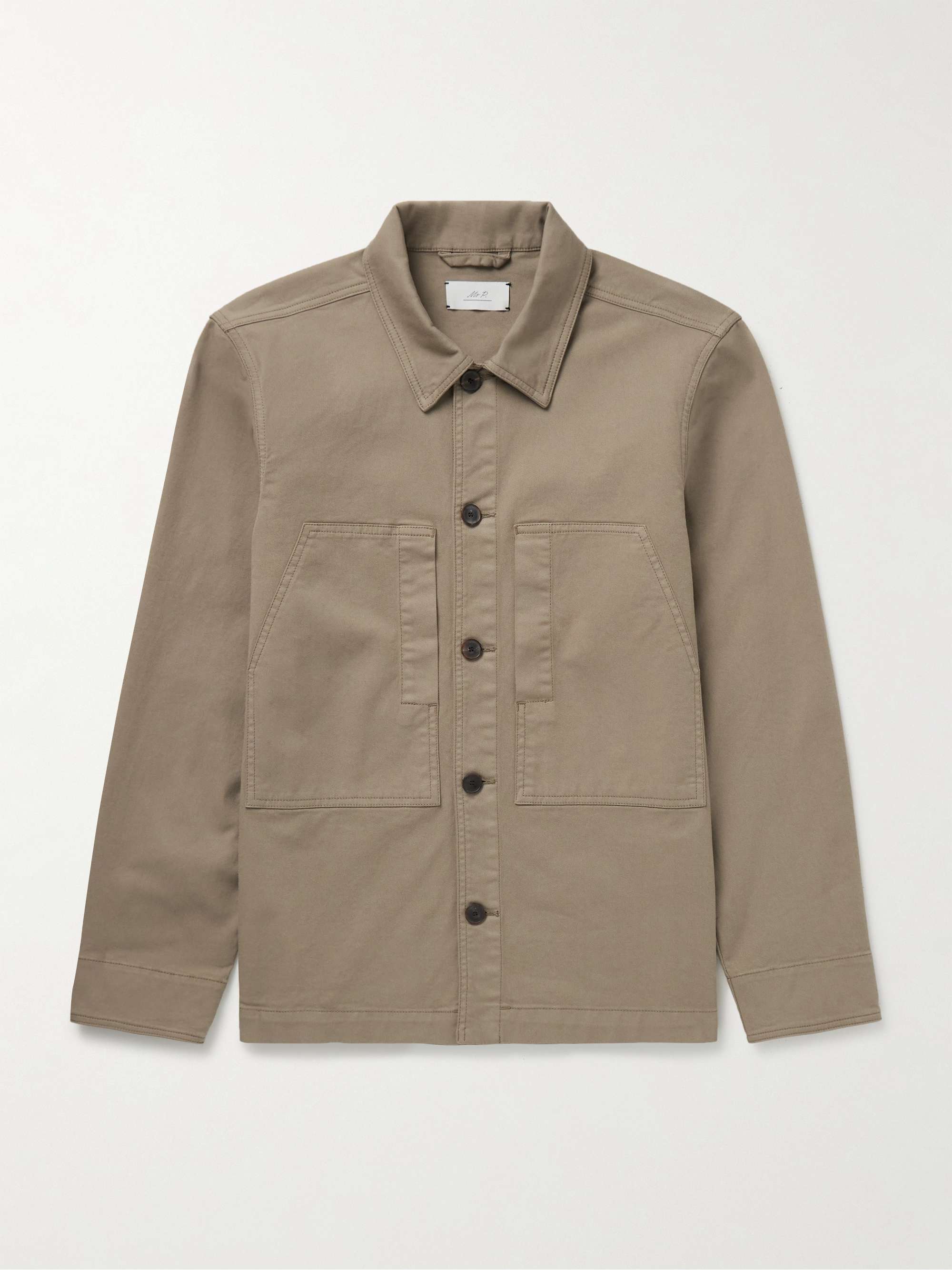 Cotton-Blend Twill Overshirt view