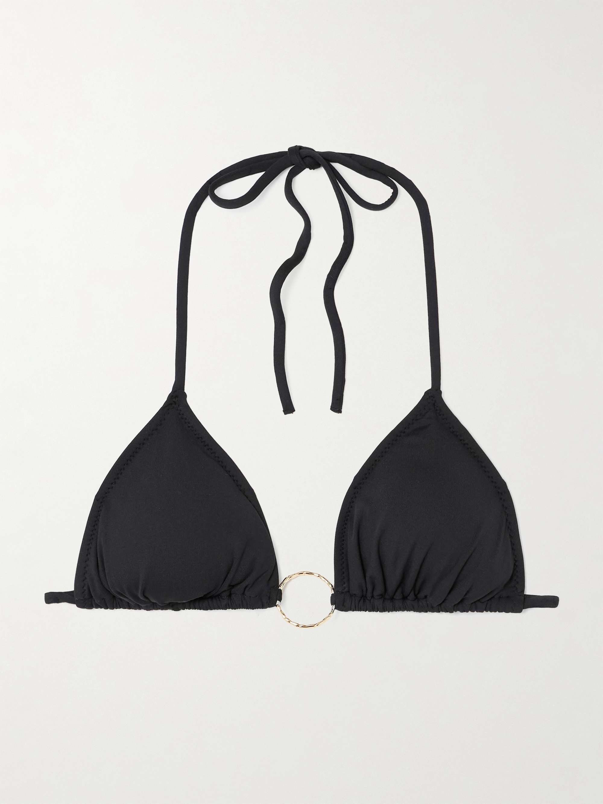 Miami embellished triangle bikini top view