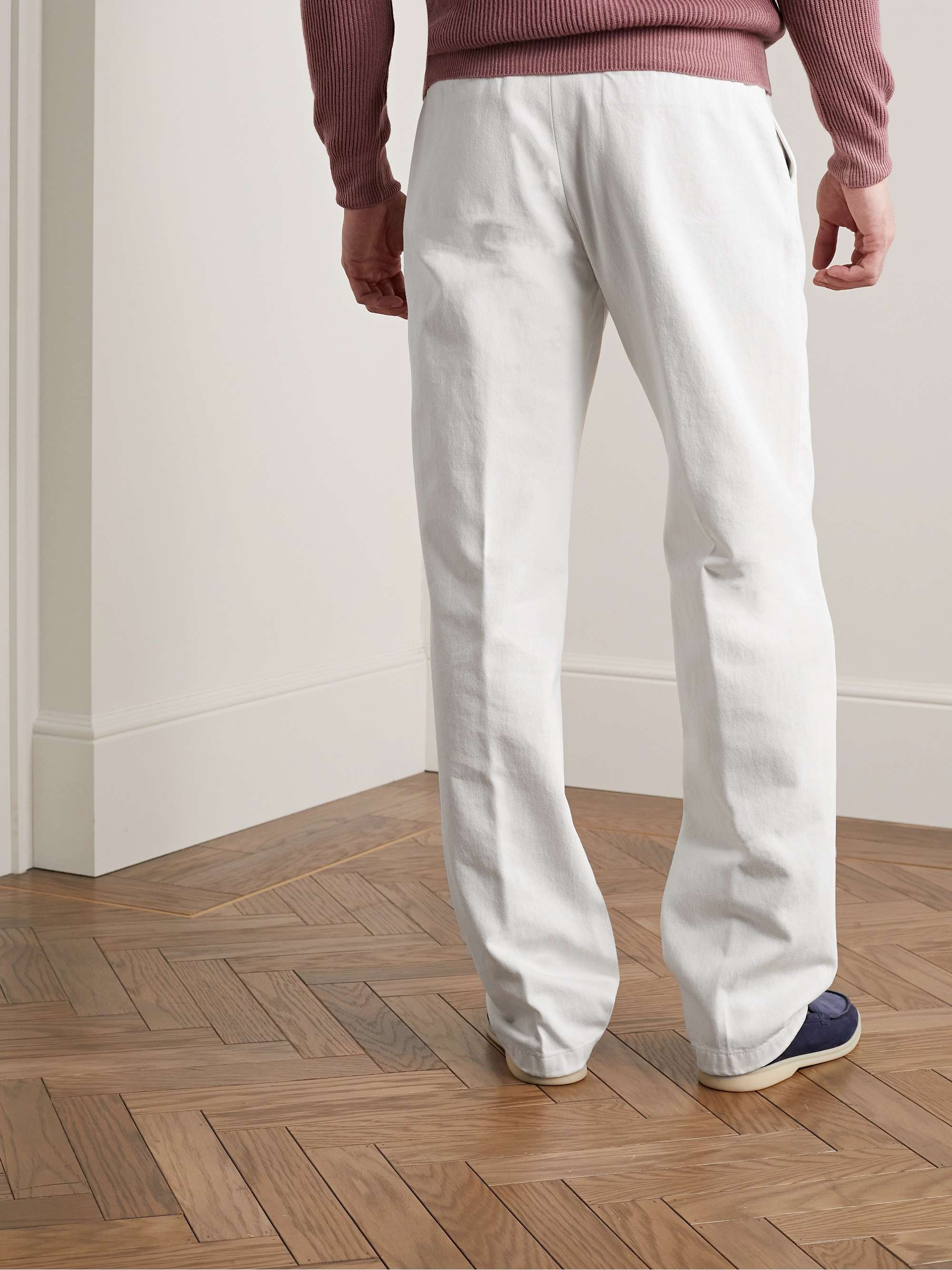 Merse Straight-Leg Cotton-Twill Trousers view