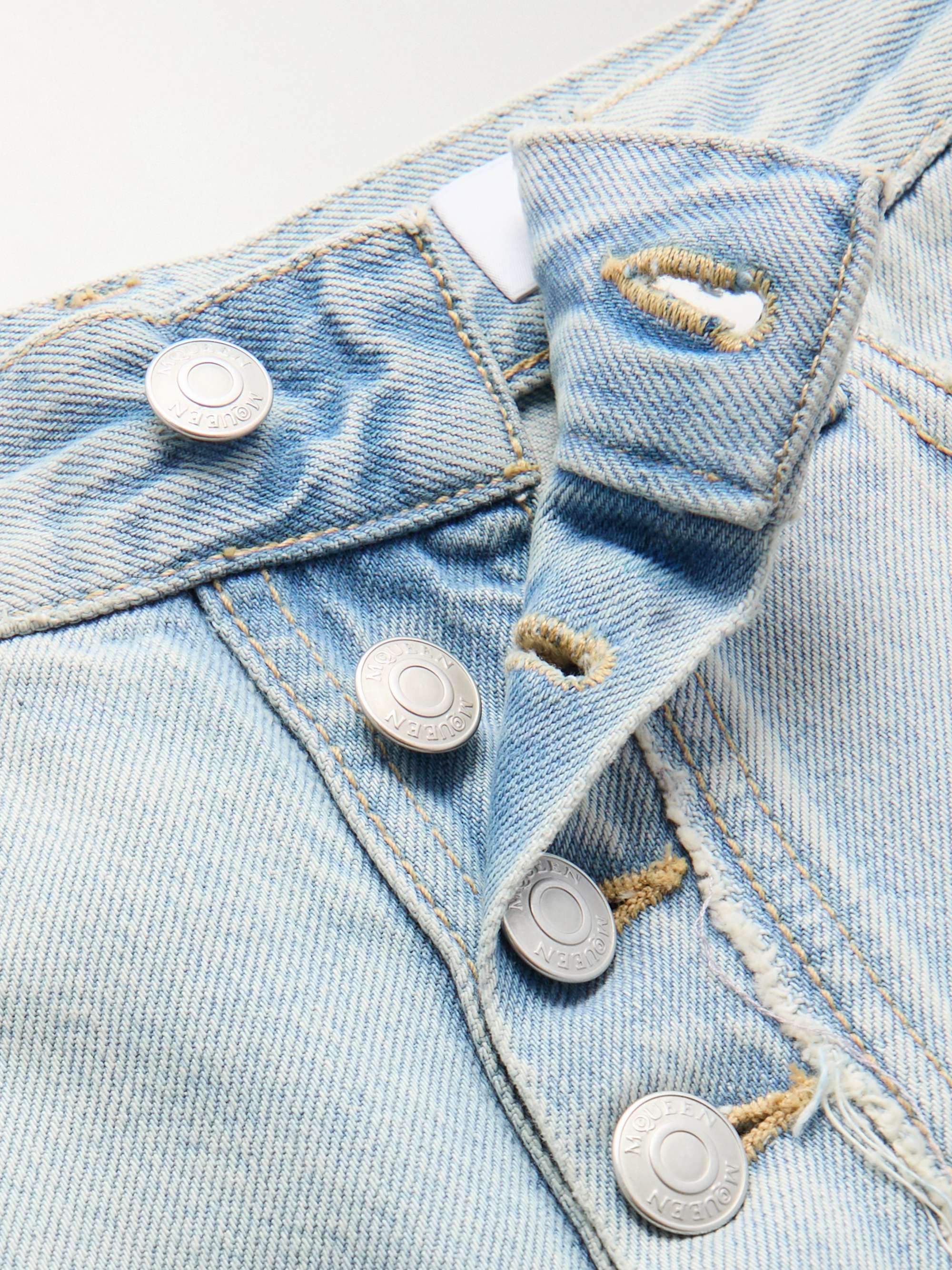 Slim-Fit Distressed Jeans view