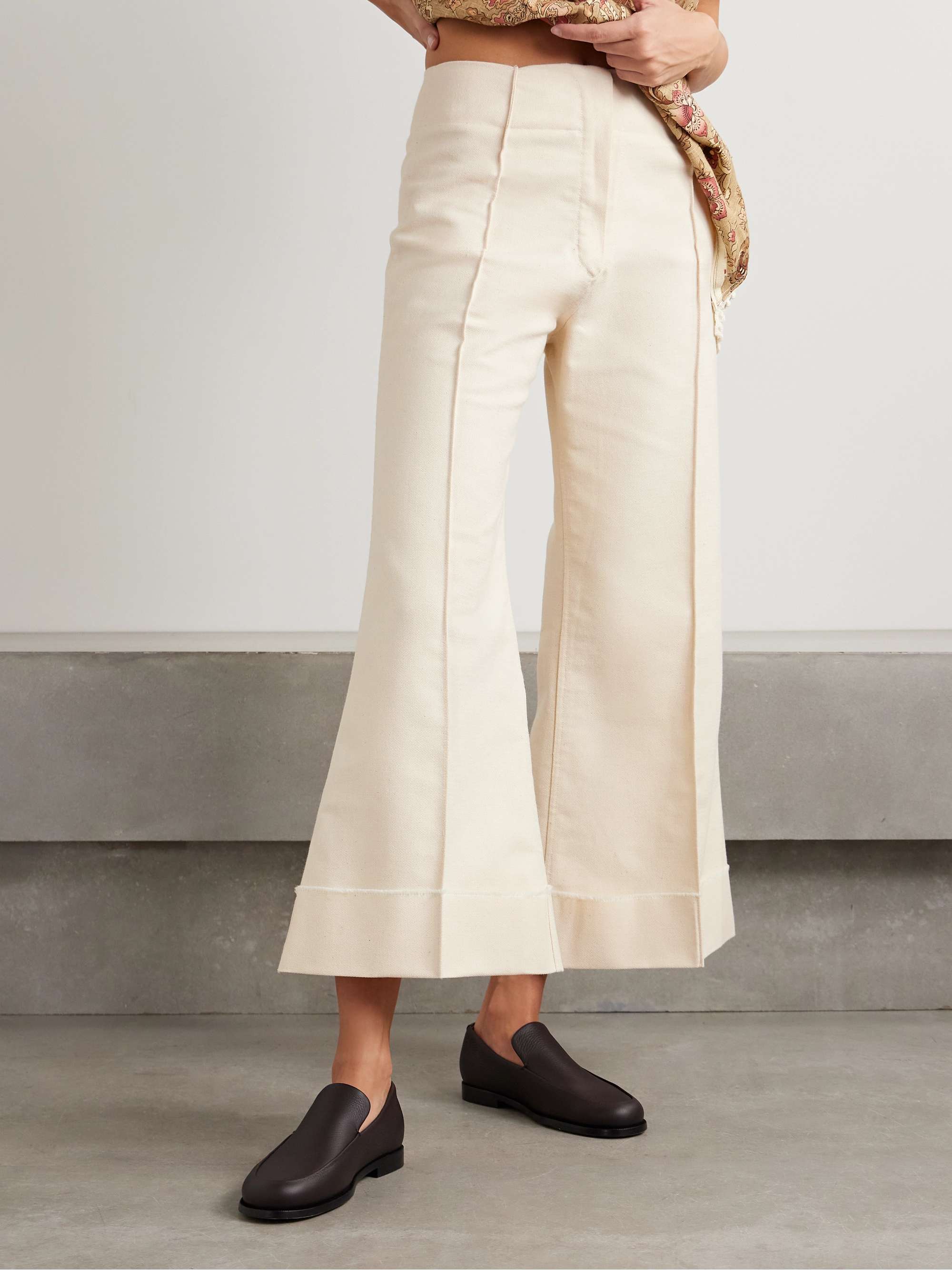 Pierrot cotton flared pants view