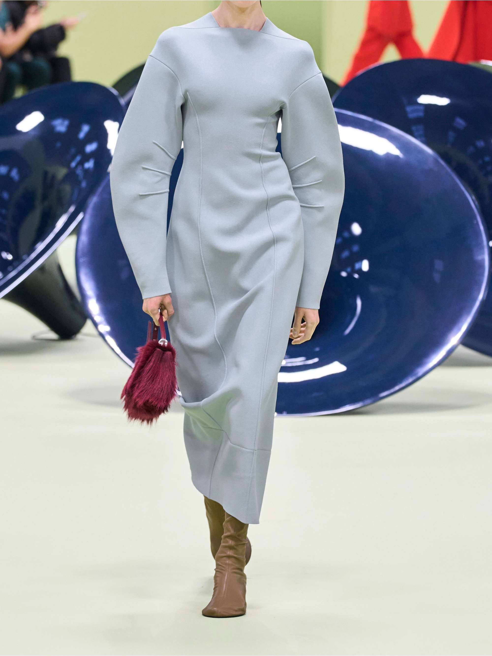 Paneled knitted maxi dress view