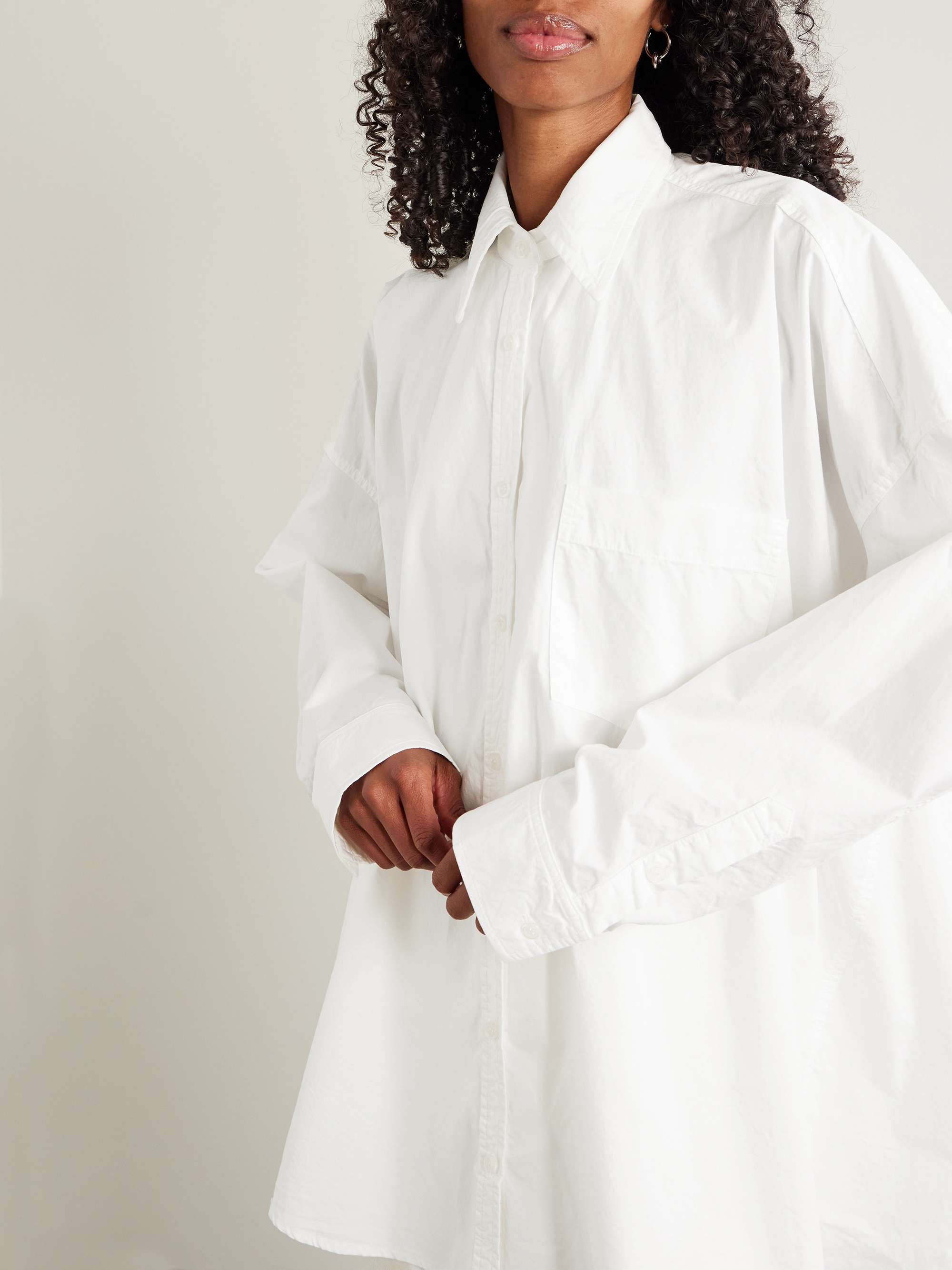 Cocoon cotton-poplin shirt view