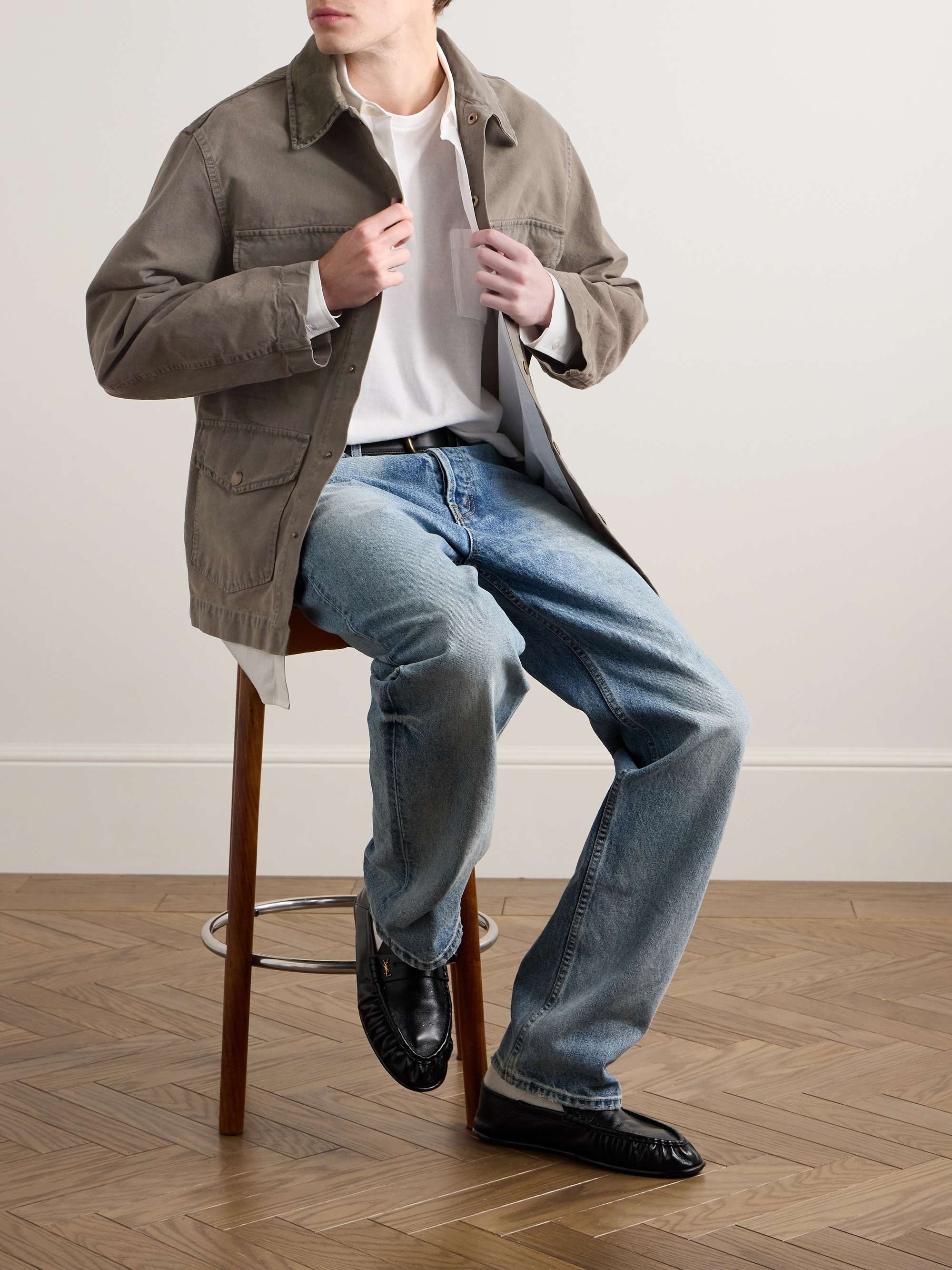 Harold Brushed Cotton-Canvas Overshirt view