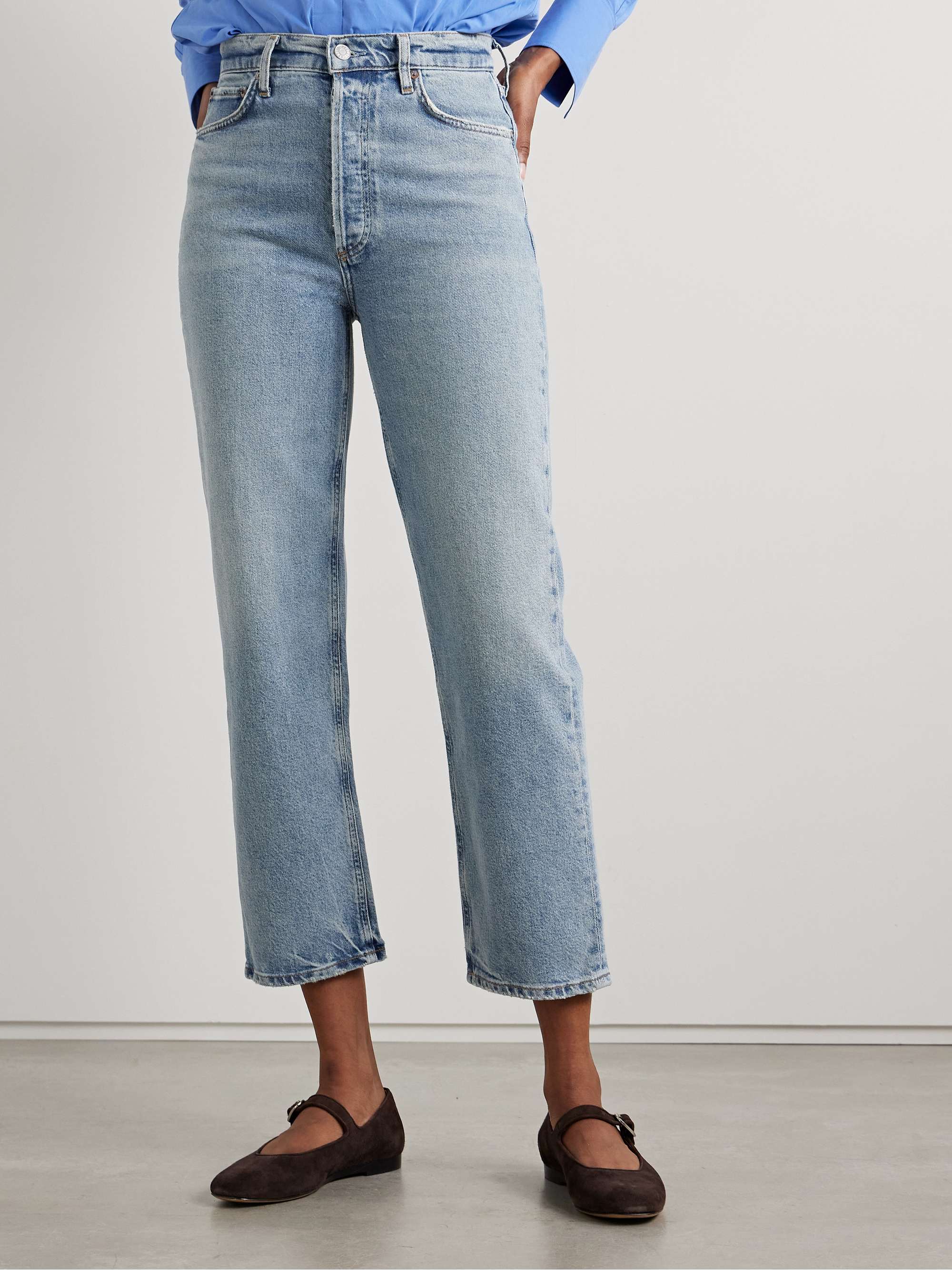 '90s Pinch Waist cropped high-rise straight-leg jeans view