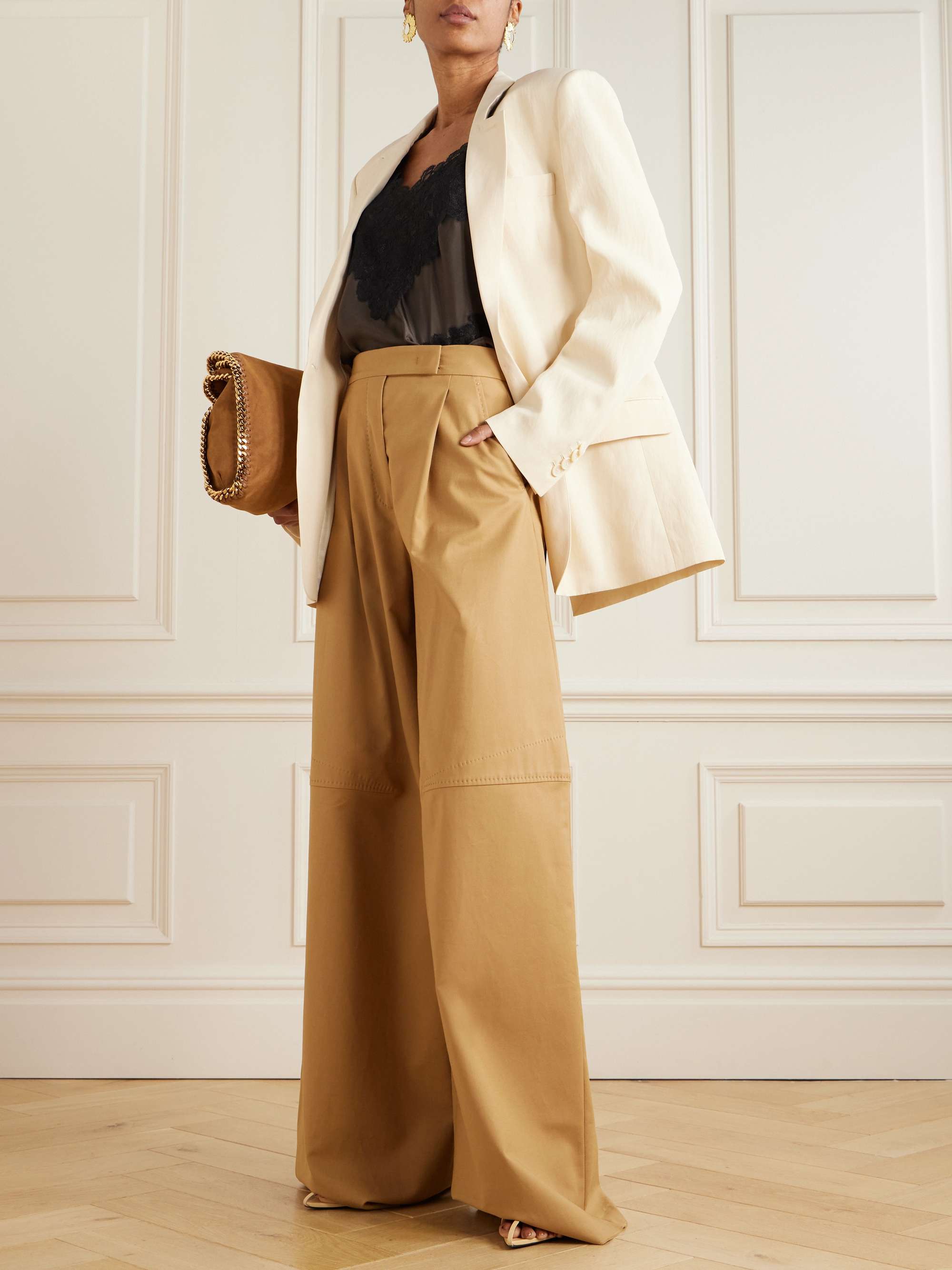 Oversized woven blazer view