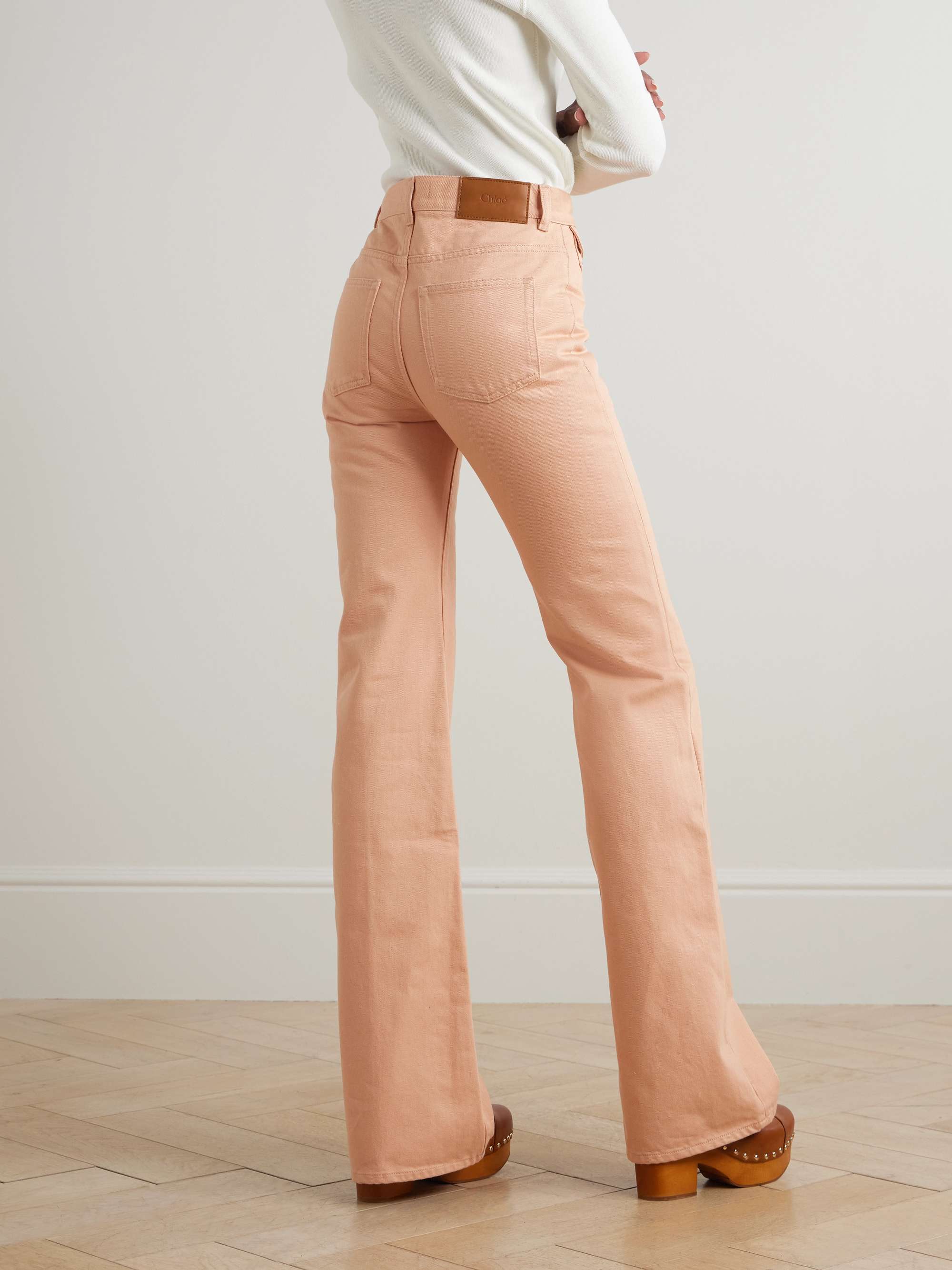 Embellished high-rise straight-leg jeans view