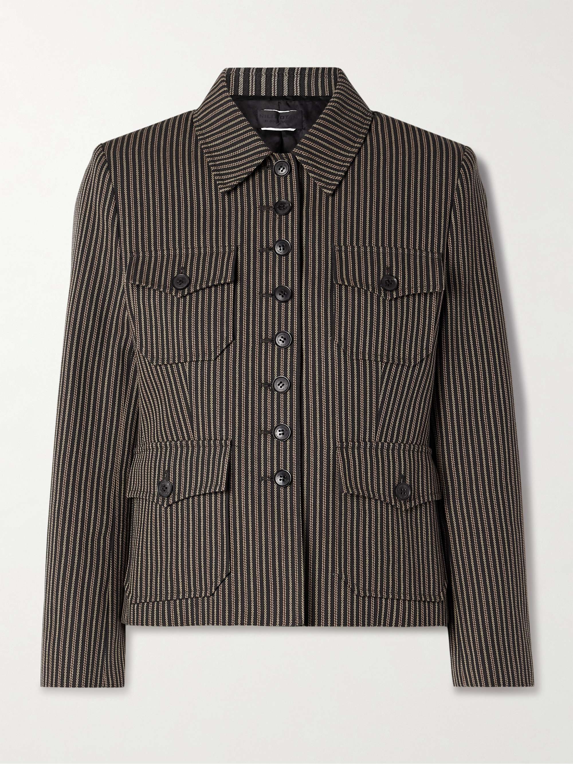 Jamison striped cotton-twill jacket view