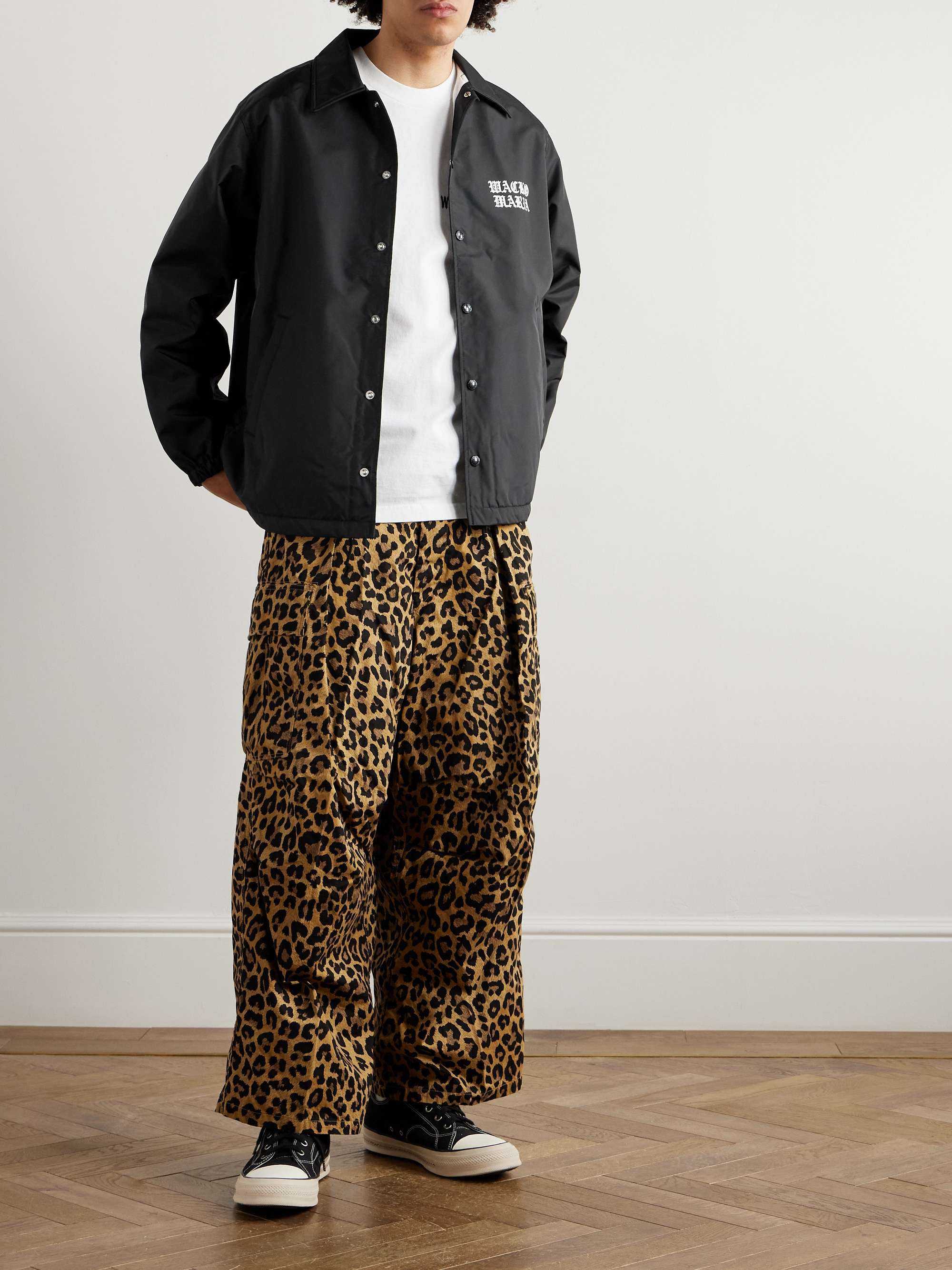 Logo-Print Nylon Coach Jacket view