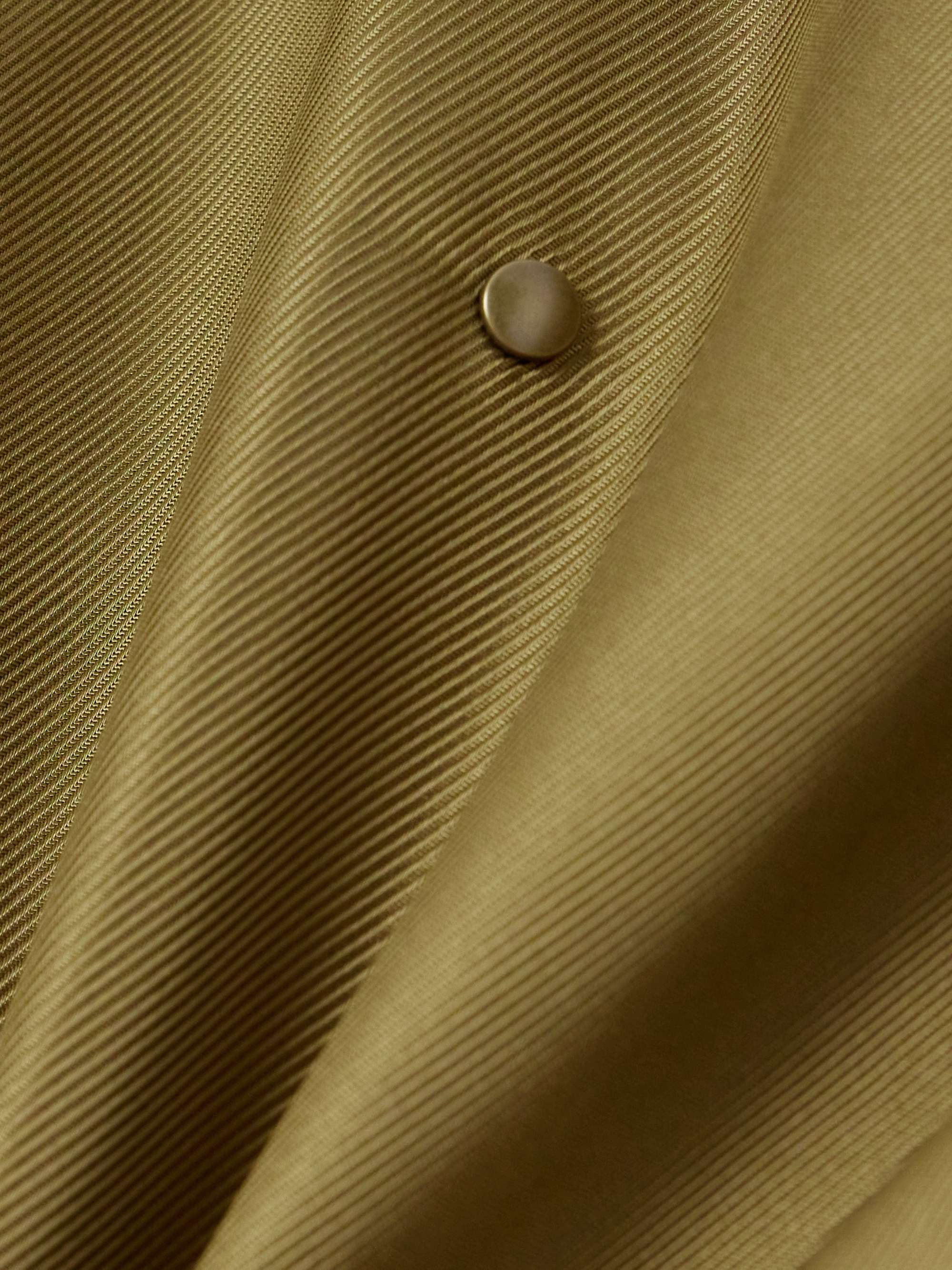 Layered belted satin-twill midi dress view