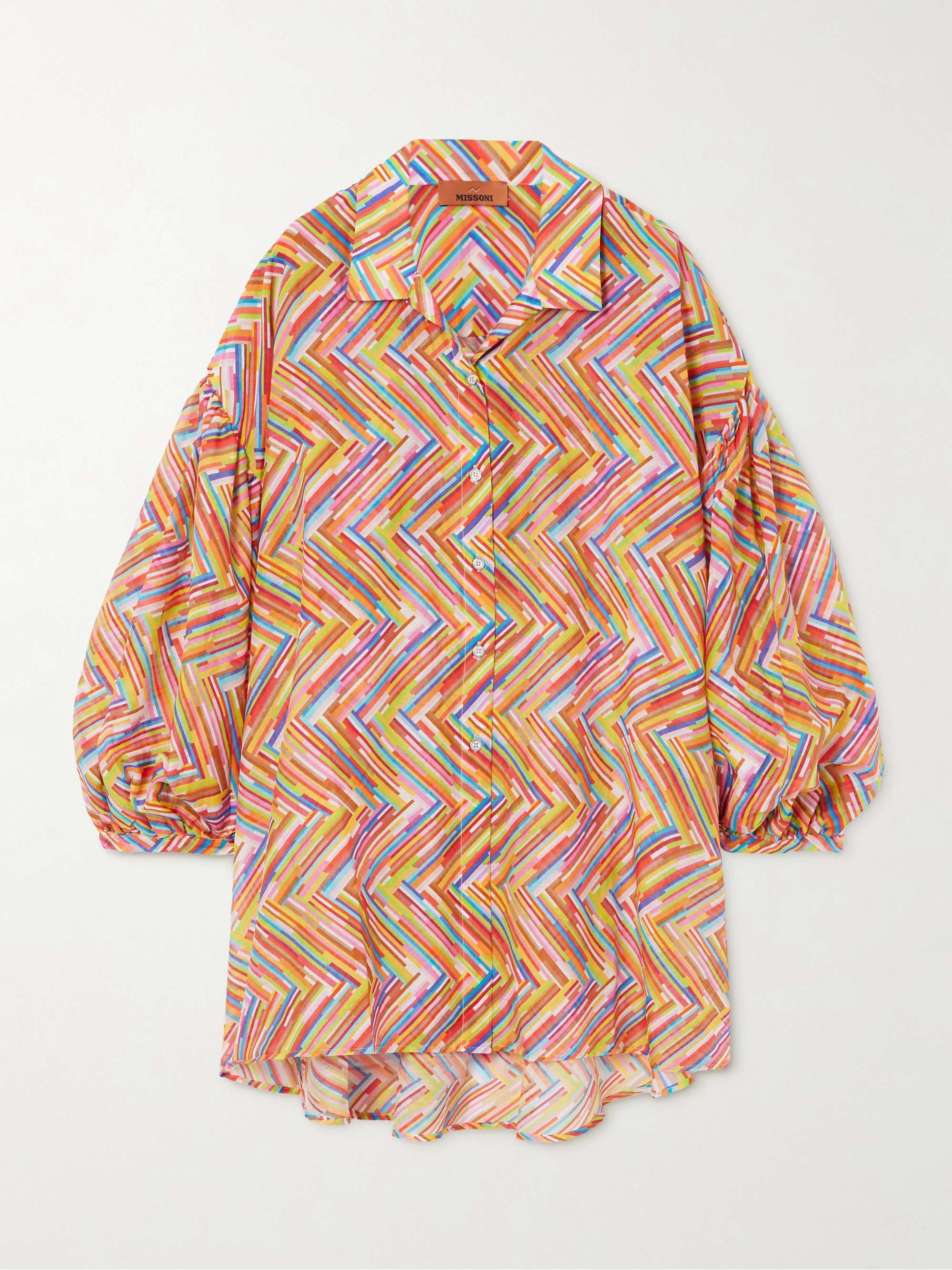 Mare printed cotton and silk-blend voile shirt view
