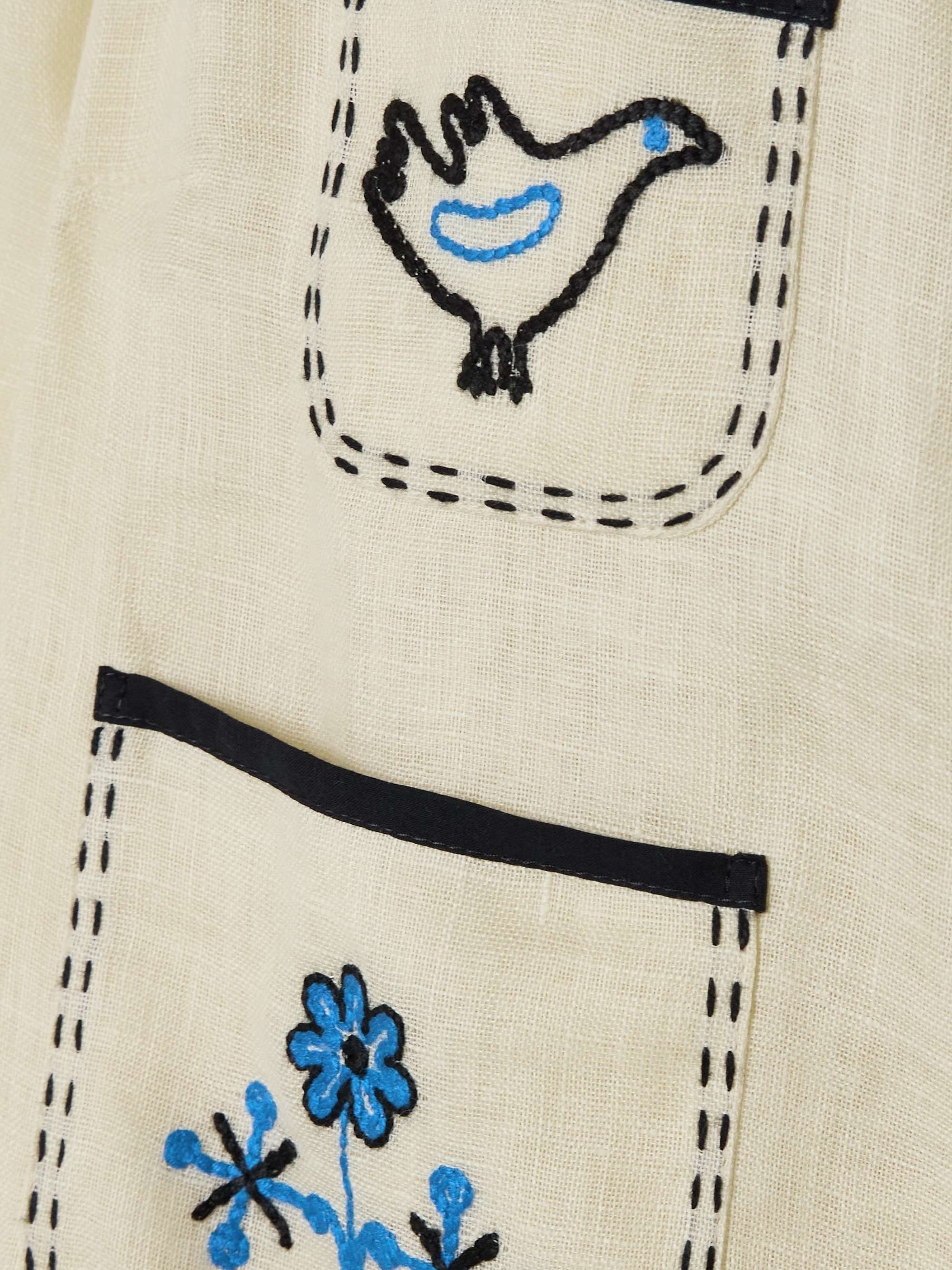 Misha embroidered linen mini dress view