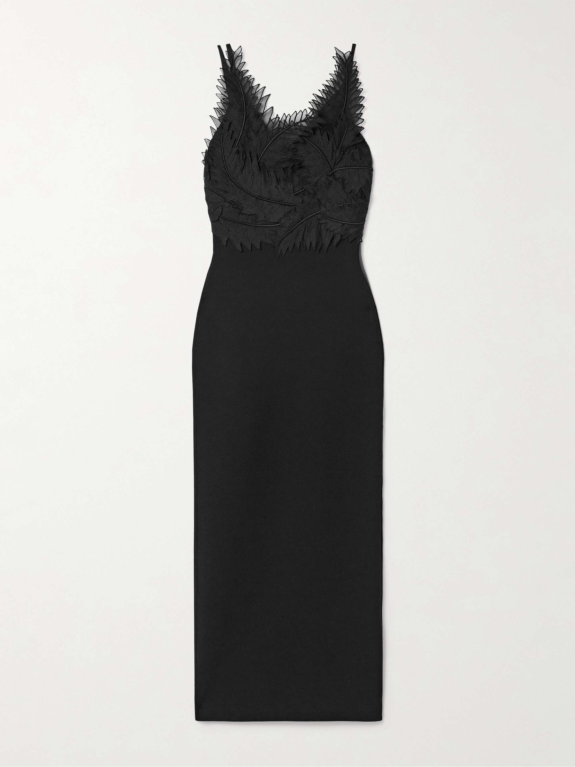 Daisy appliquéd stretch-knit maxi dress view