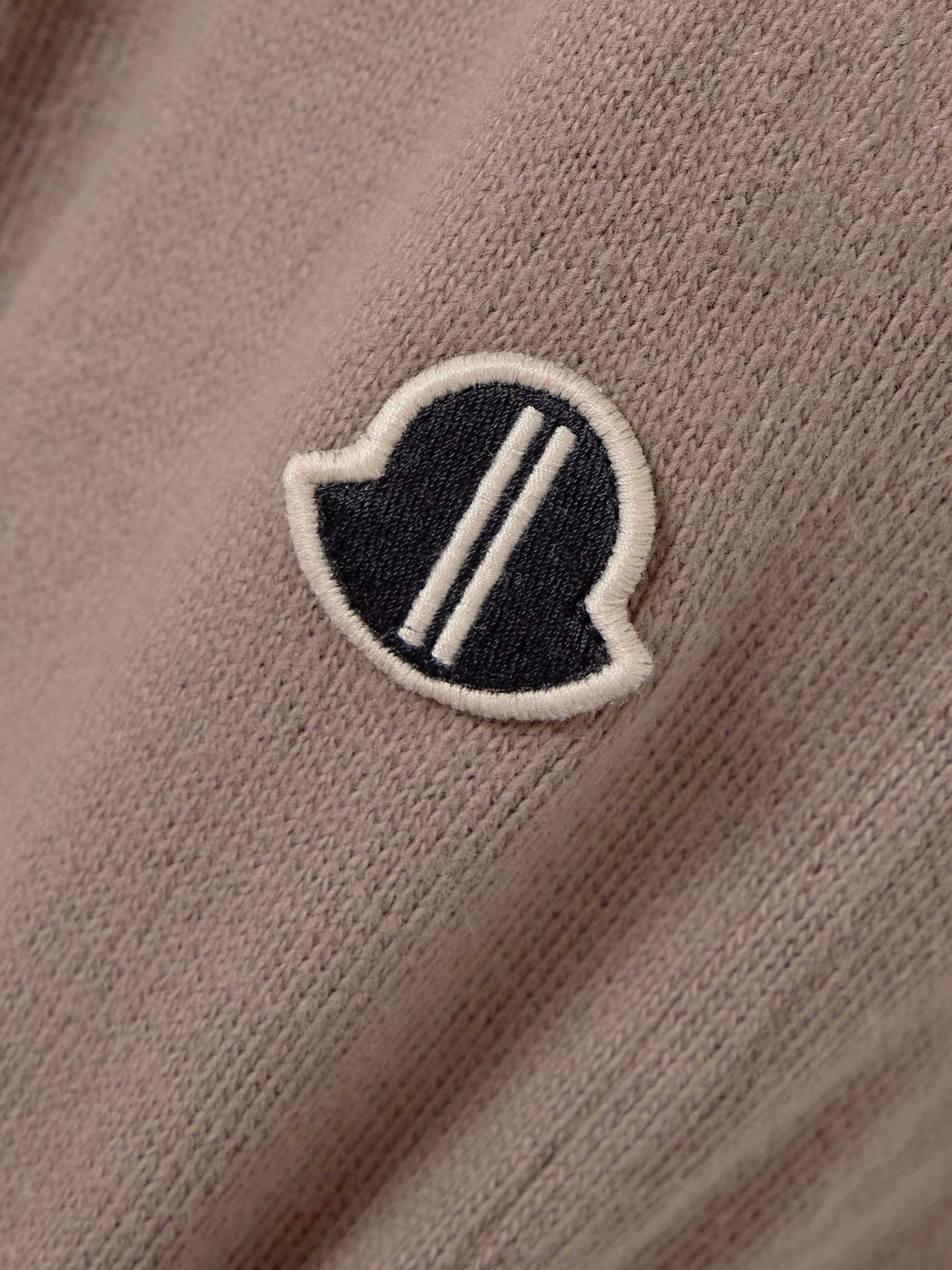 + Moncler appliquéd cotton-jersey track pants view