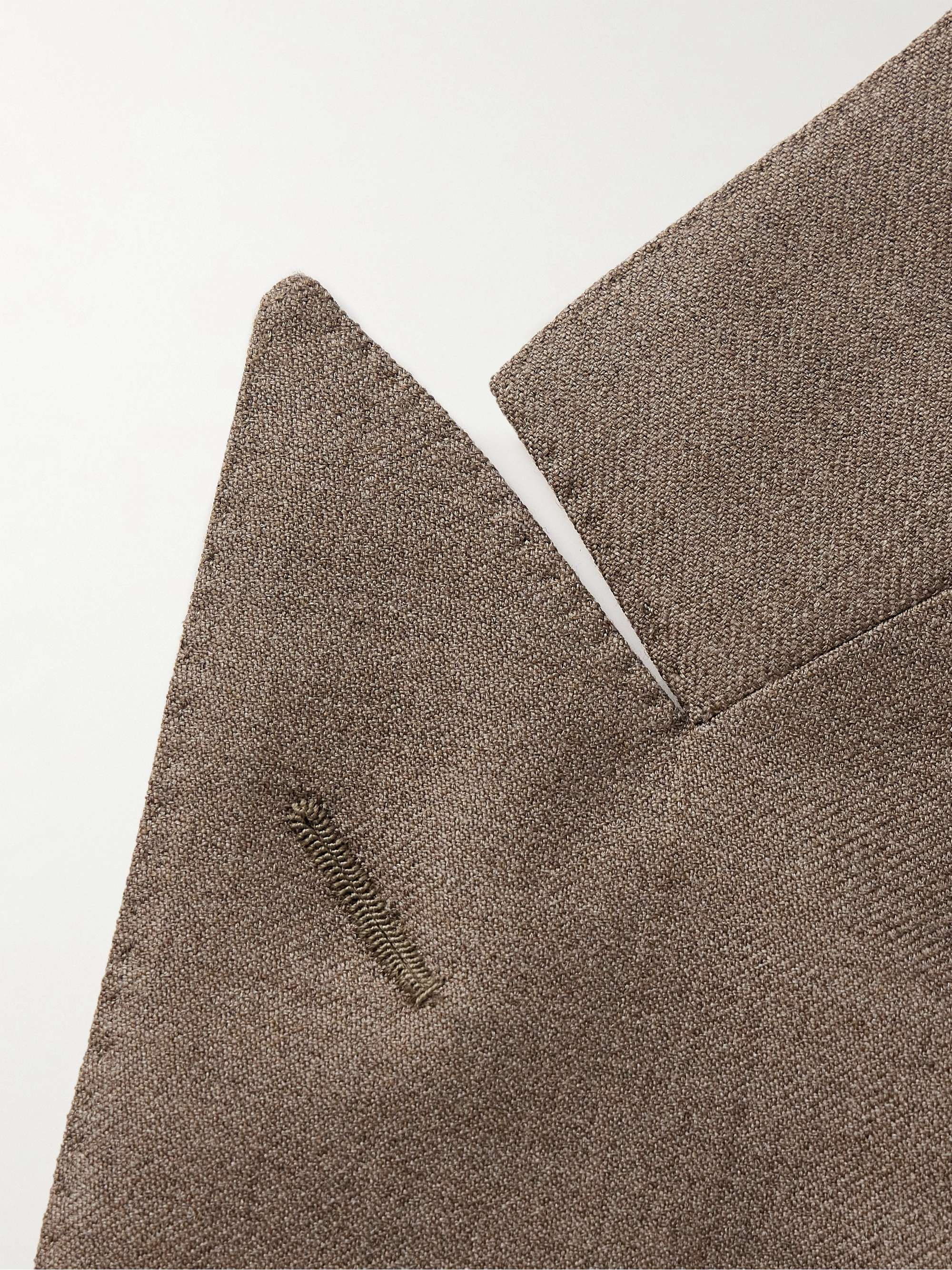 Double-Breasted Virgin Wool-Twill Suit Jacket view