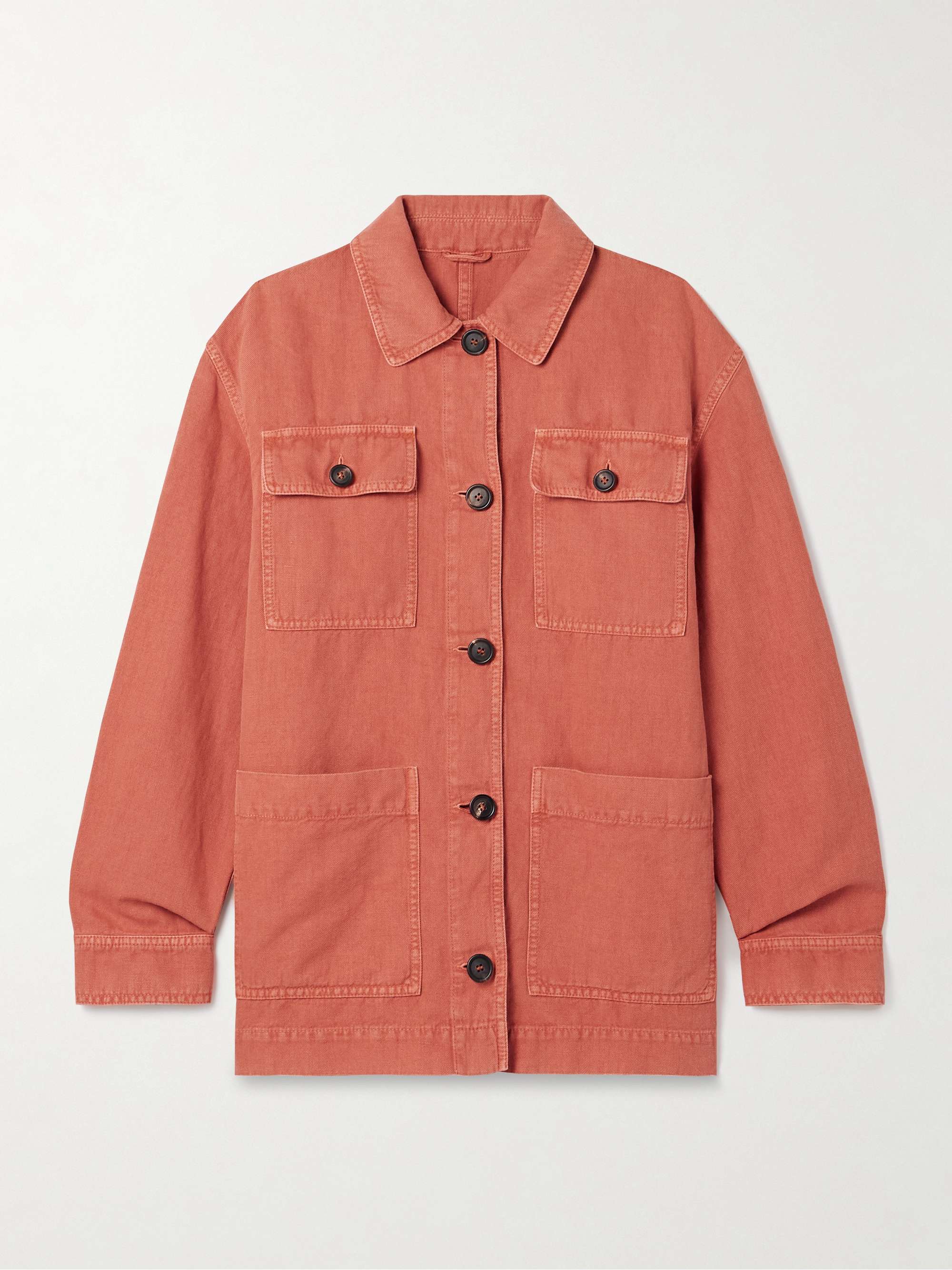 Cotton and linen-blend twill jacket view