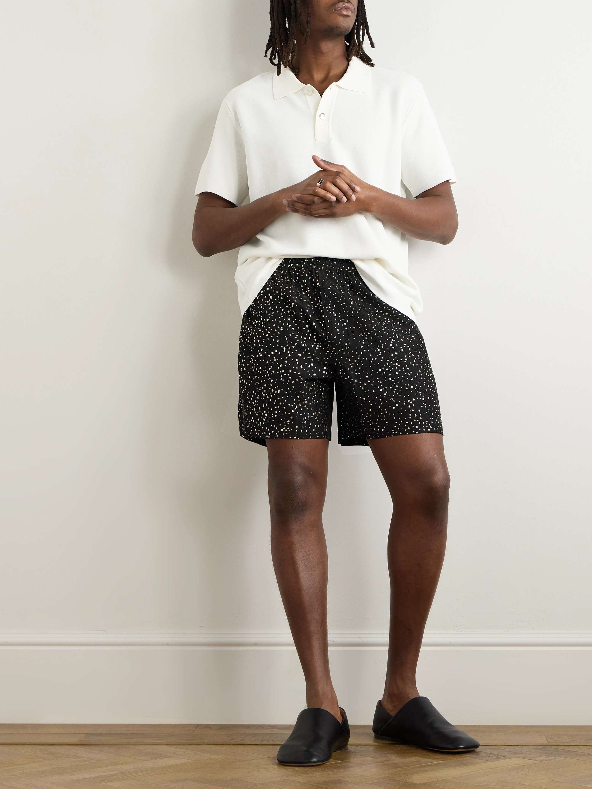 Oversized Logo-Jacquard Piqué Polo Shirt view