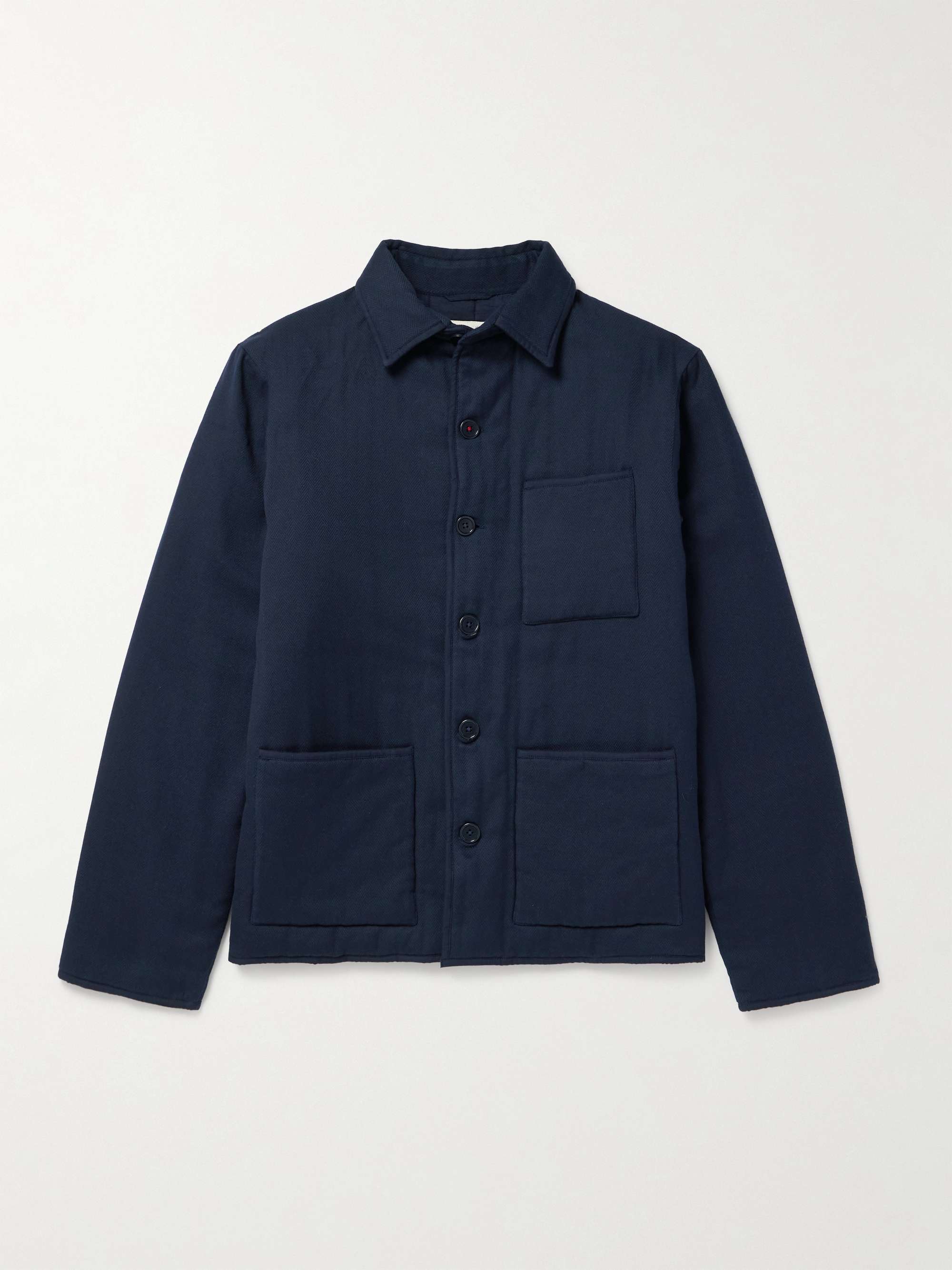 Paris Padded Herringbone Cotton Shirt Jacket view
