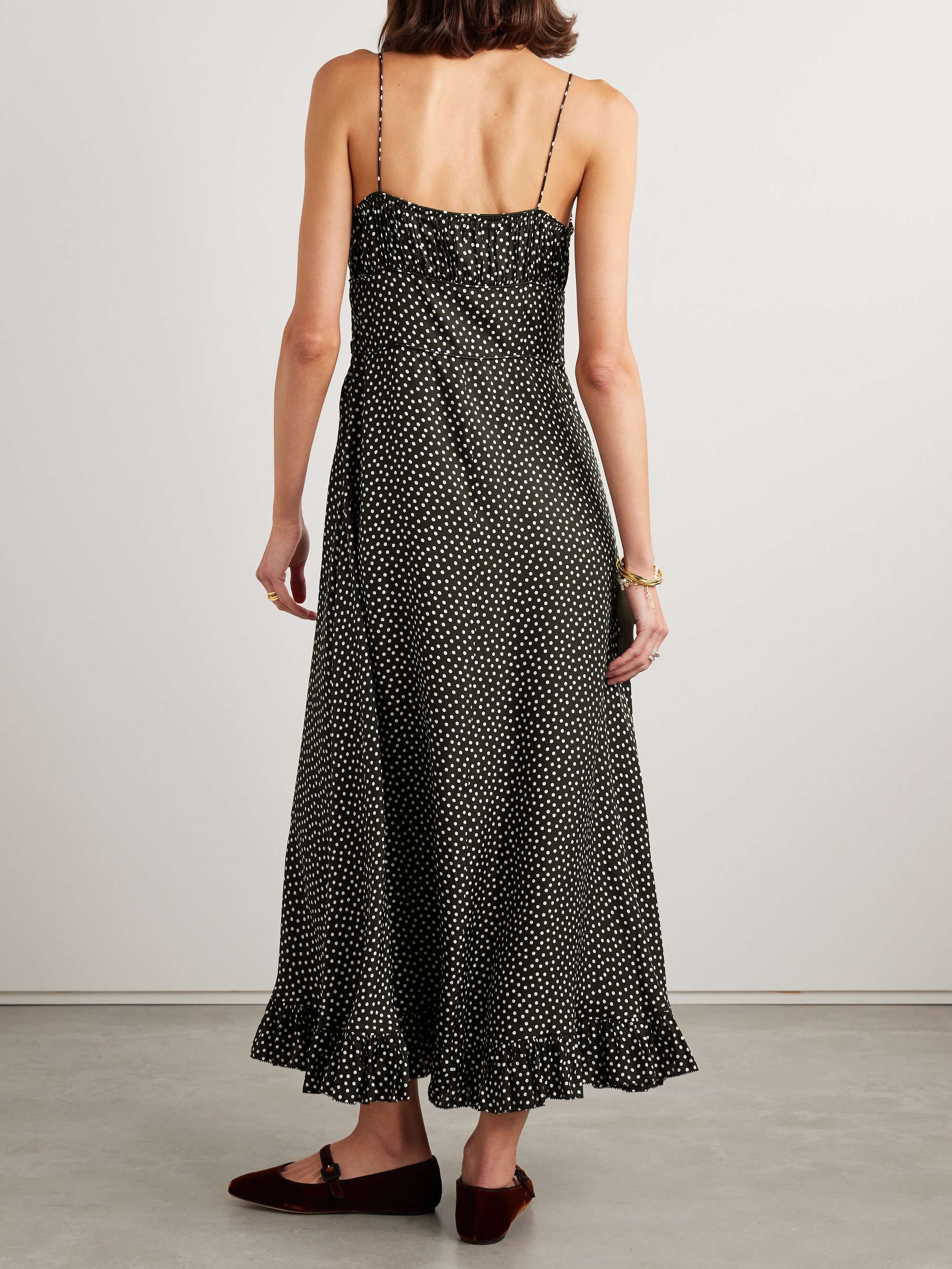 Rosaria polka-dot silk-blend midi dress view