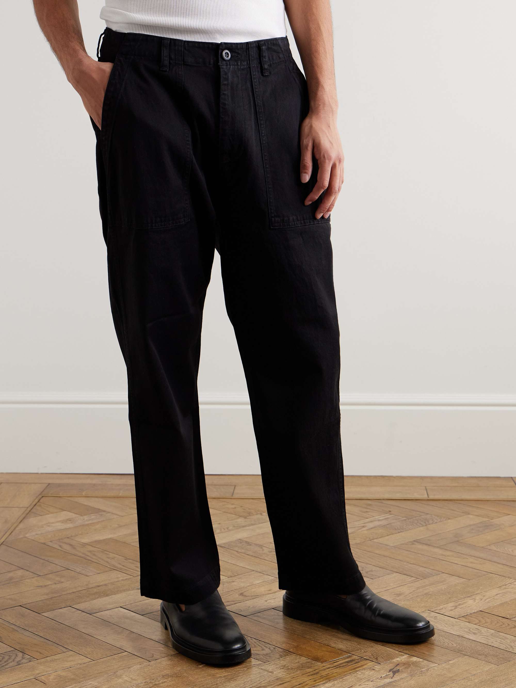 Straight-Leg TENCEL™ Lyocell-Blend Twill Trousers view