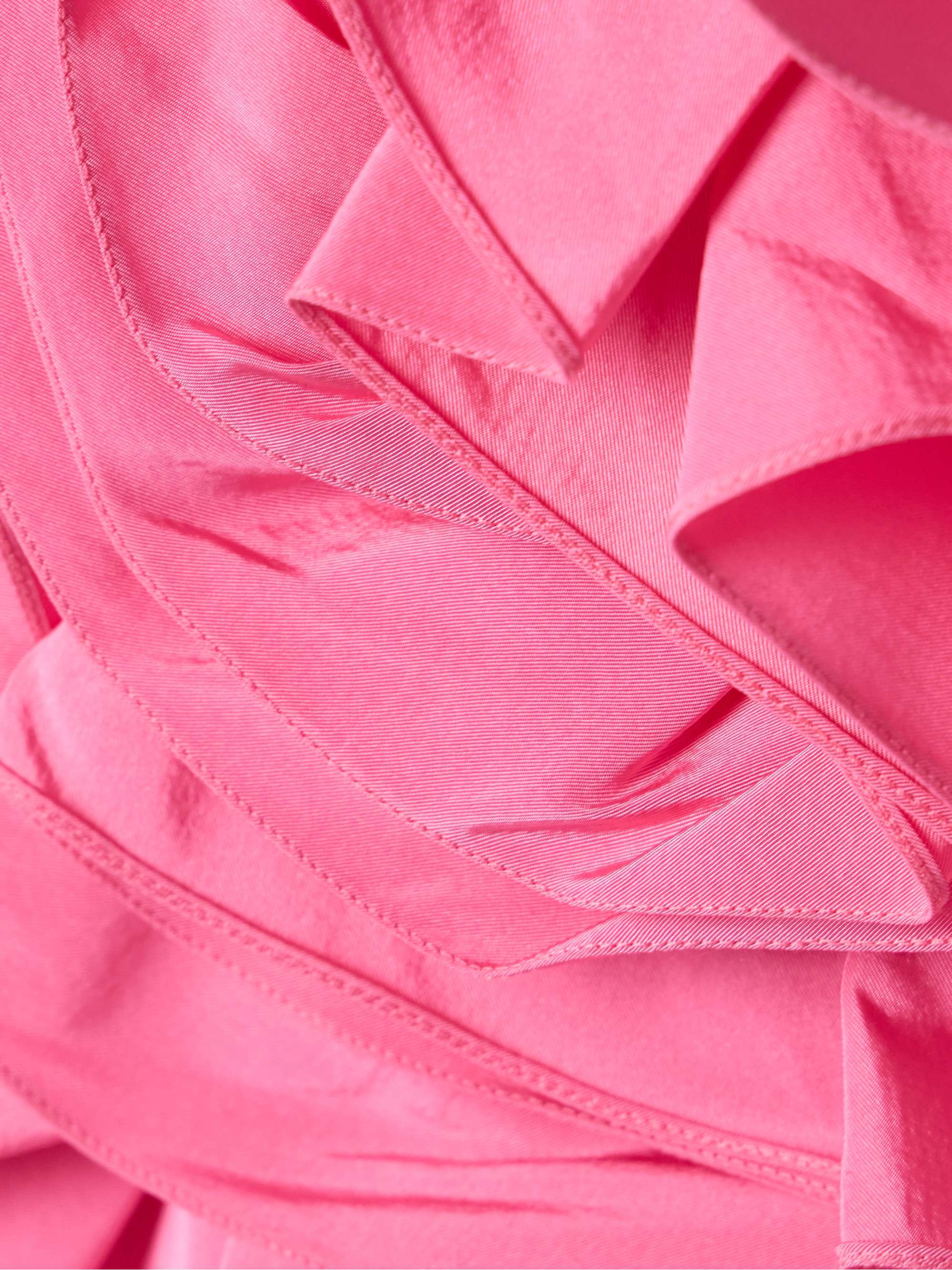 Strapless appliquéd silk-faille mini dress view