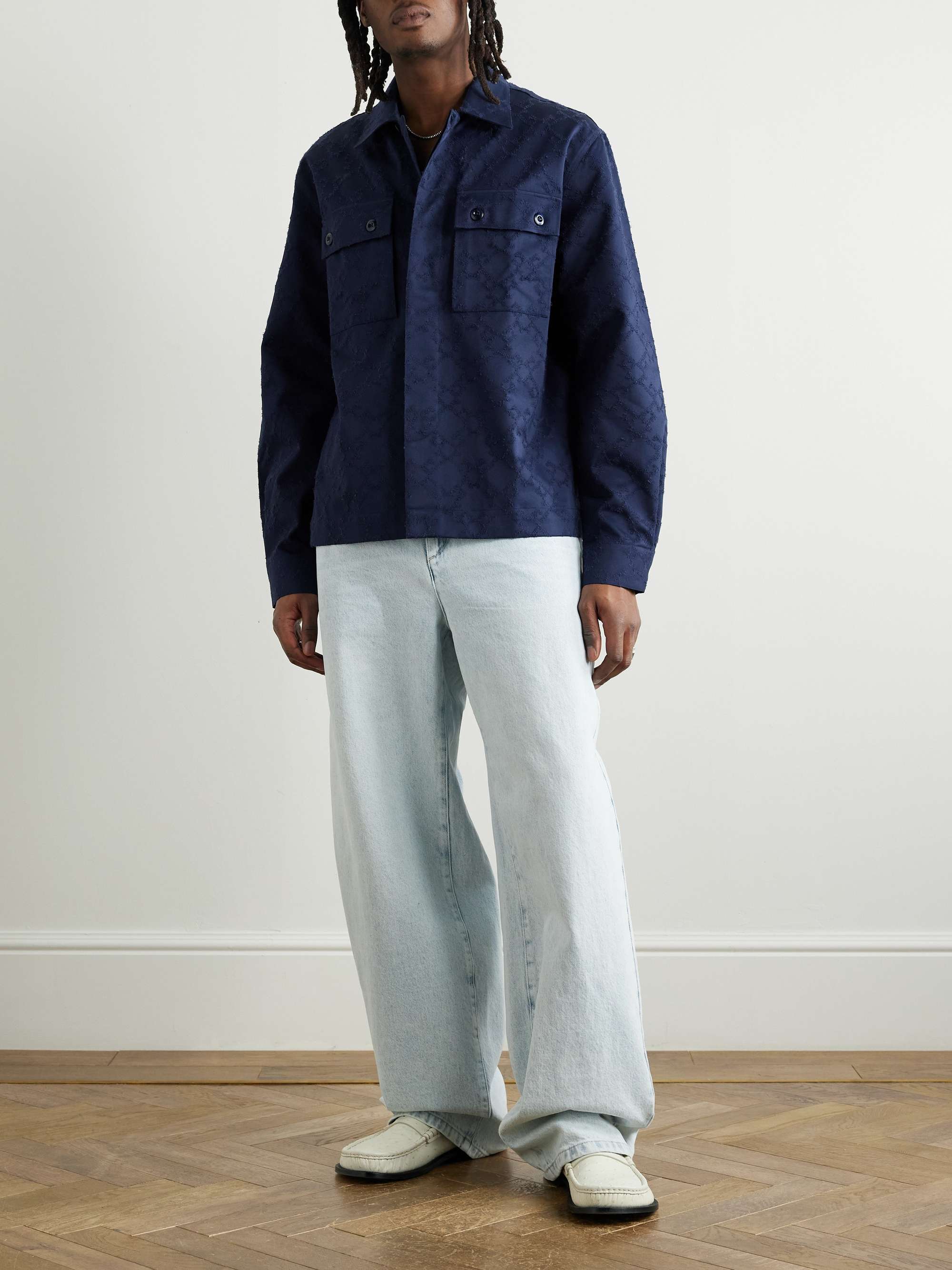 Cotton-Twill Jacquard Shirt view