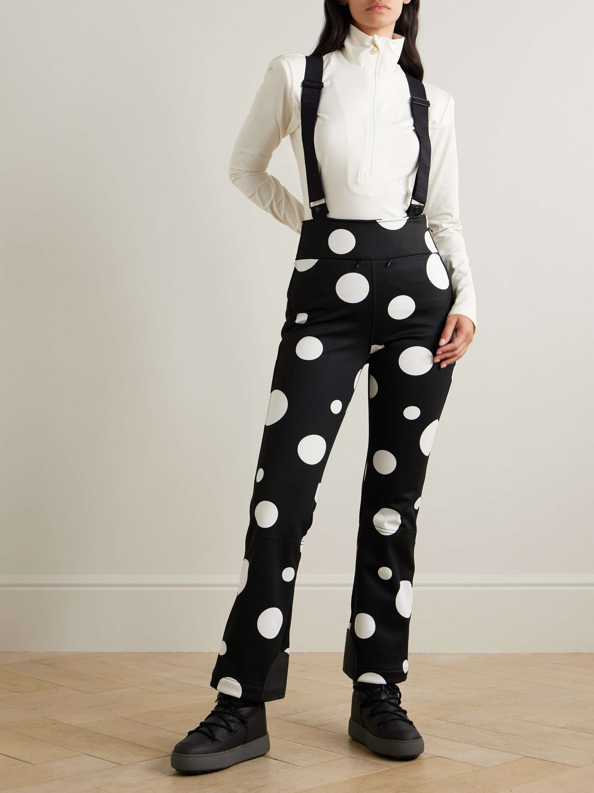 Ballon printed bootcut ski salopettes view