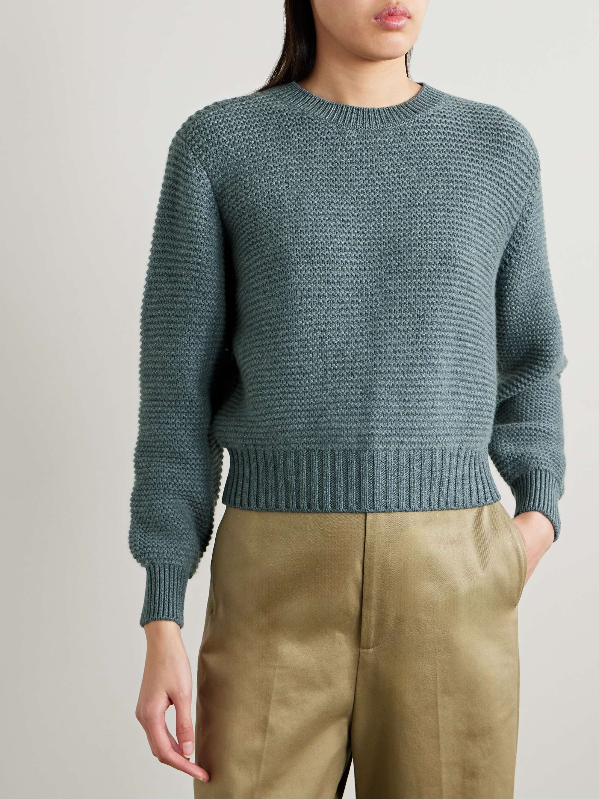 Ashi cropped ribbed cashmere sweater view