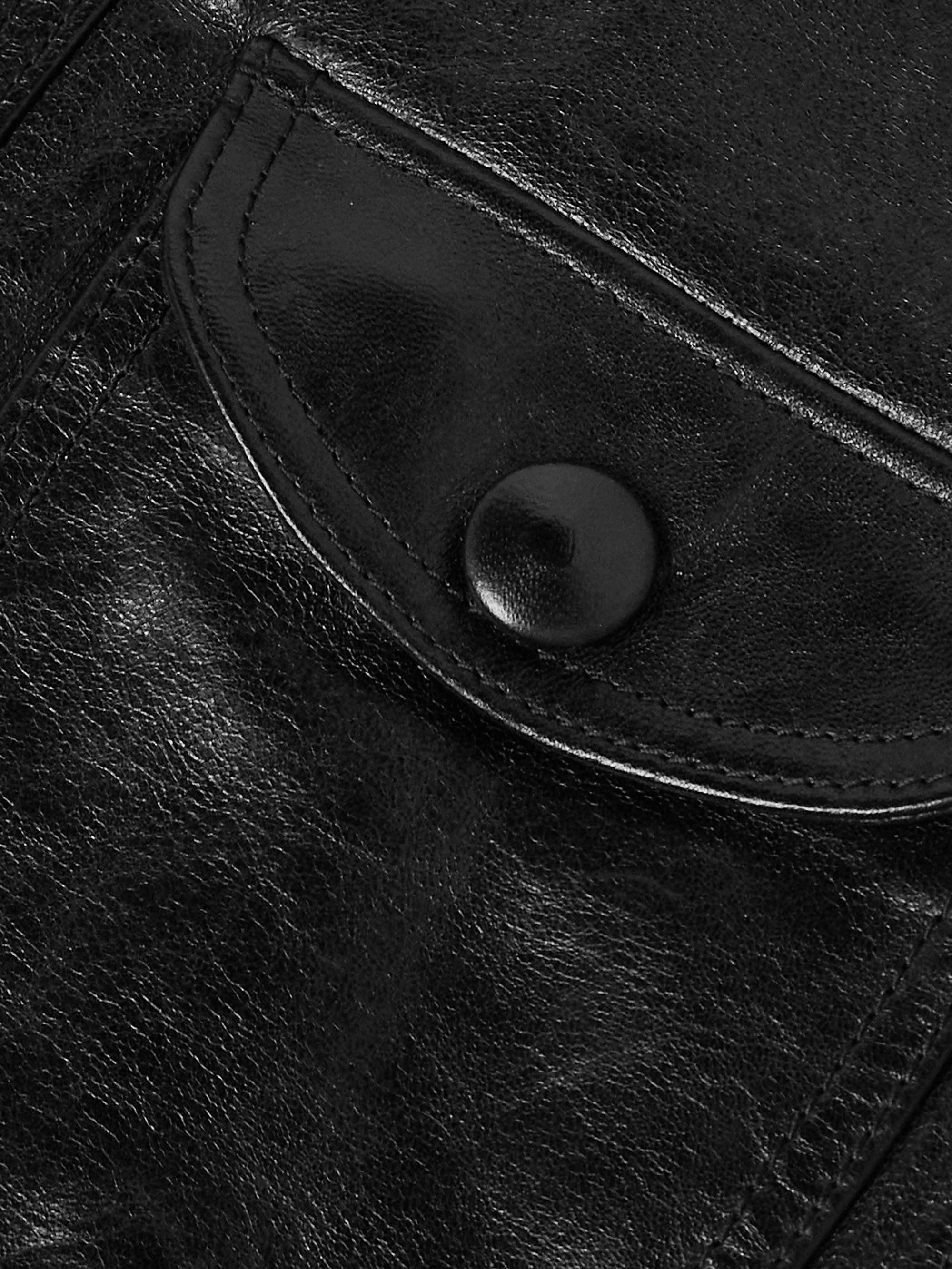 Droit Waxed Textured-Leather Jacket view