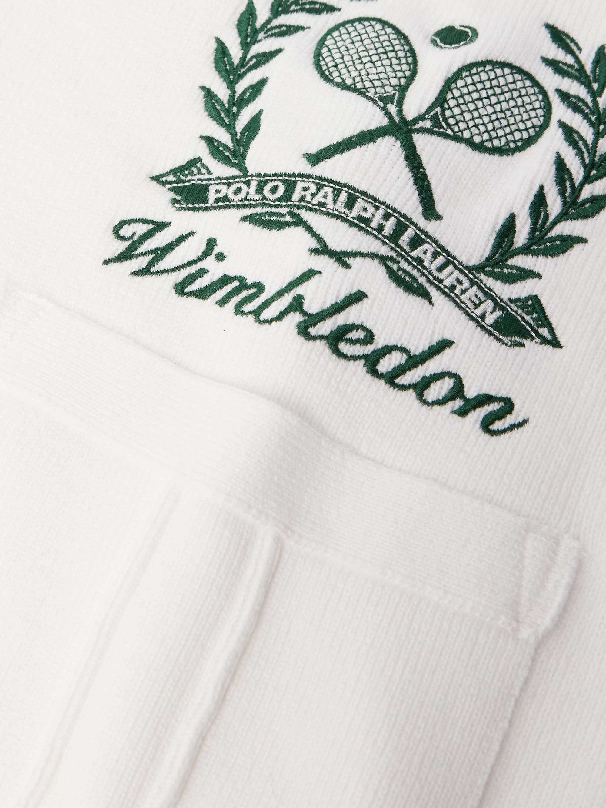 + Wimbledon Logo-Embroidered Appliquéd Cotton Cardigan view