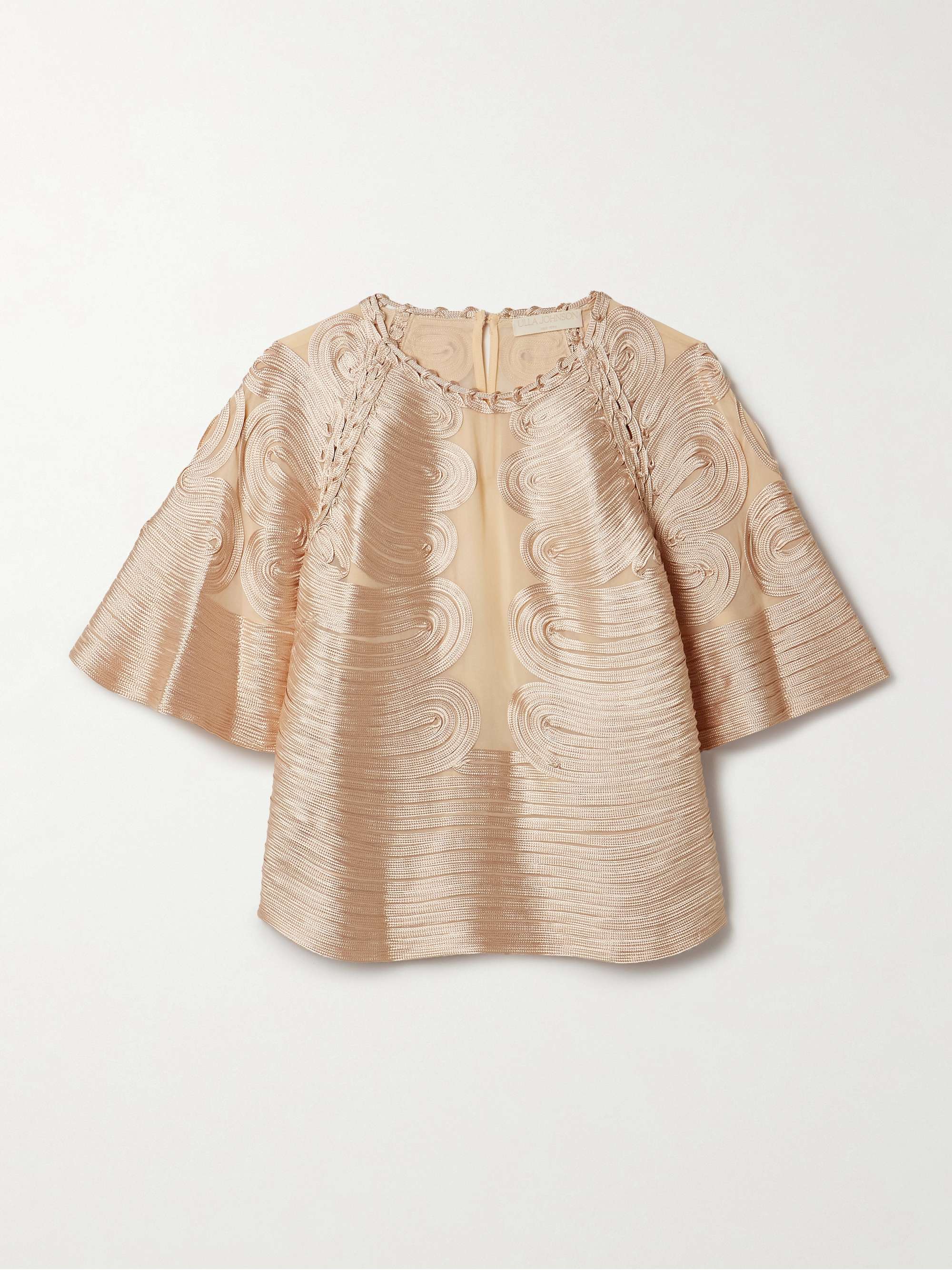 Marlo appliquéd silk-chiffon blouse view
